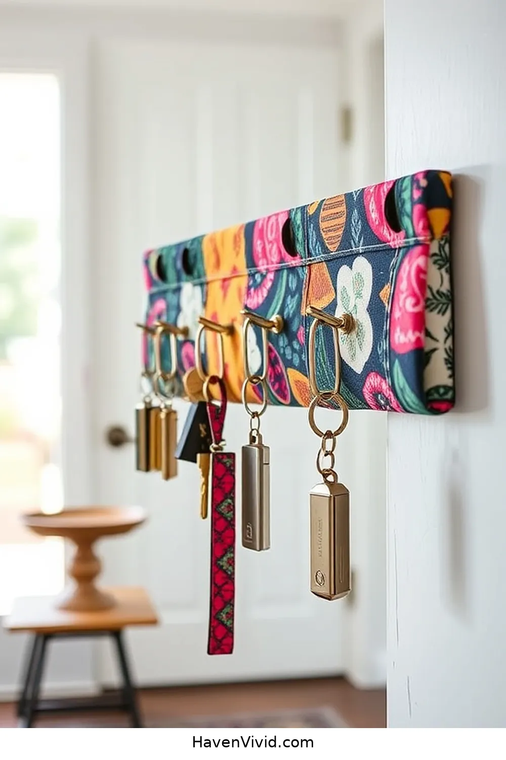 16 Simple Ways to Create a Minimalist Lifestyle Entryway Using Upcycled Fabric 8 Upcycled Fabric Key Holder for 16 Simple Ways to Create a Minimalist Lifestyle Entryway Using Upcycled Fabric