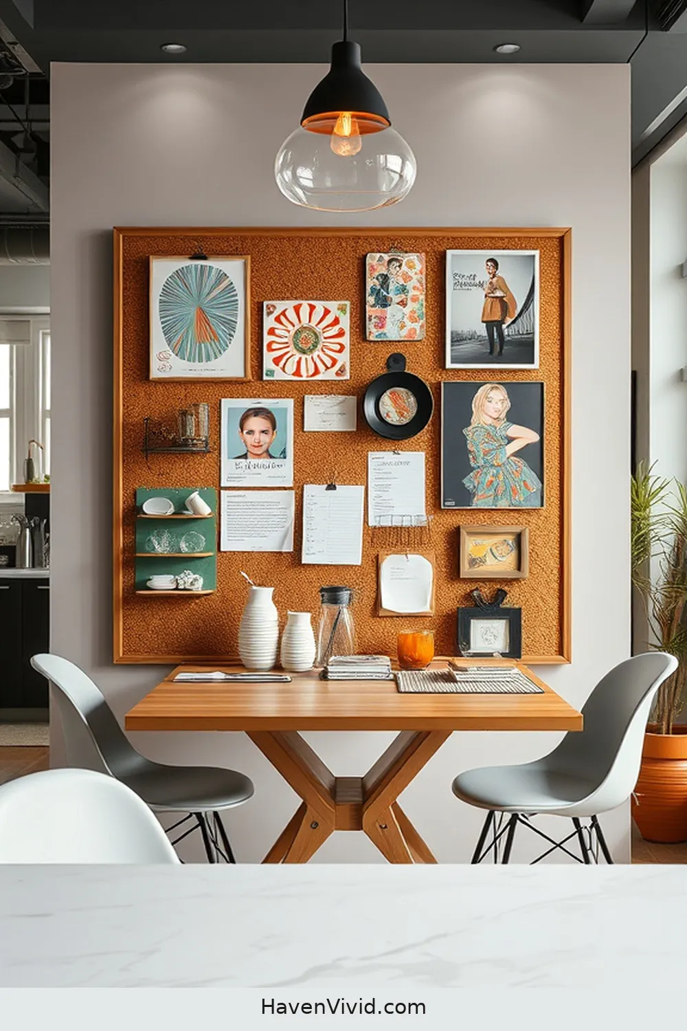 16 Stylish Ways to Use Cork in Your Urban Dining Room 15 Cork Bulletin Board for a Functional Display for 16 Stylish Ways to Use Cork in Your Urban Dining Room