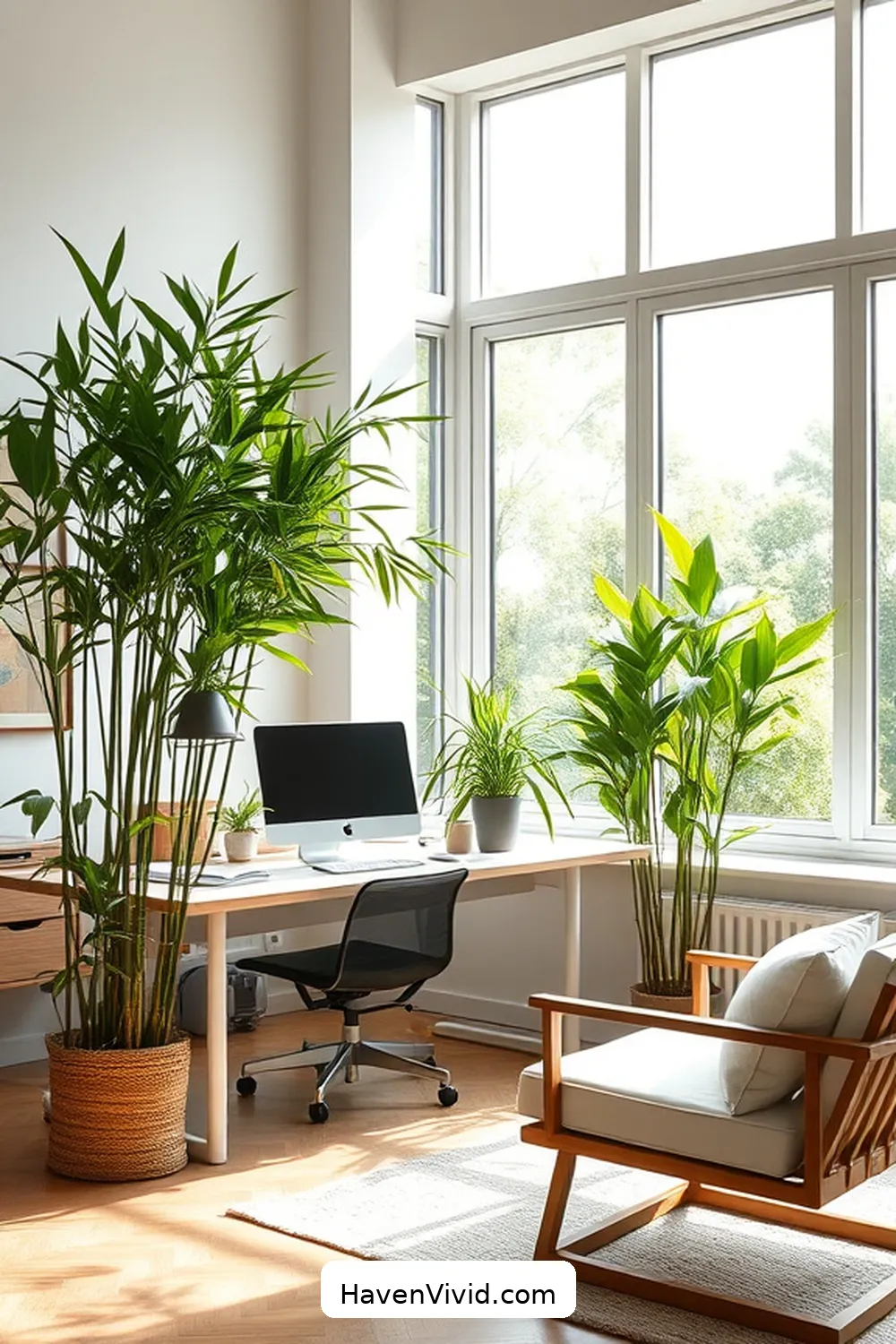 16 Tips for Creating a Family-Friendly Home Office Using Bamboo Decor 4 Incorporate Bamboo Plants for a Fresh Atmosphere for 16 Tips for Creating a Family-Friendly Home Office Using Bamboo Decor