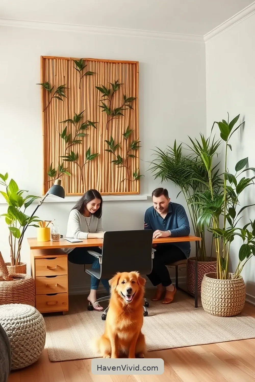 16 Tips for Creating a Family-Friendly Home Office Using Bamboo Decor 10 Personalize With Bamboo Art and Decor for 16 Tips for Creating a Family-Friendly Home Office Using Bamboo Decor