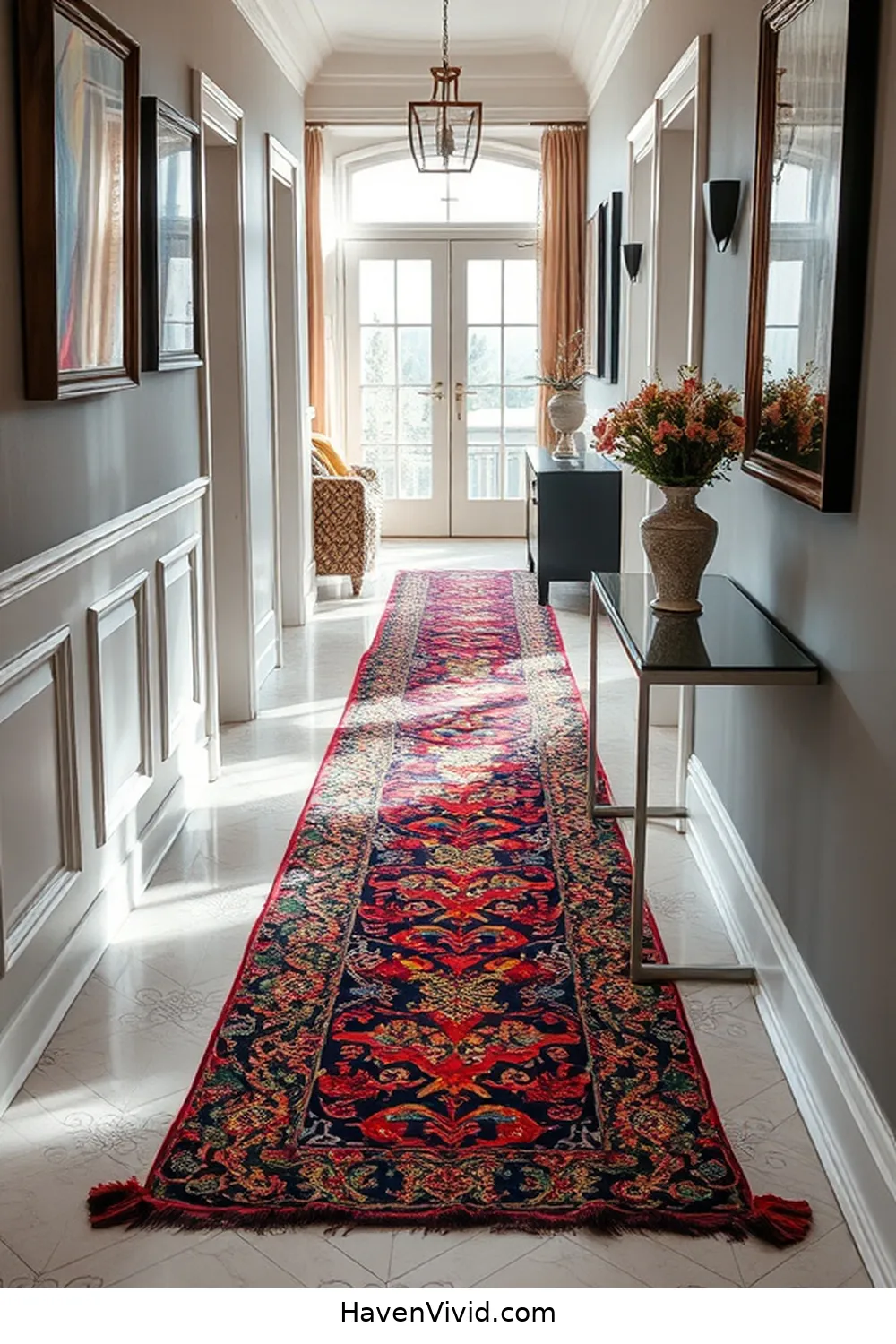 16 Tips for a Glamorous Lifestyle Hallway Using Upcycled Fabric 9 Create a Fabric Runner for Your Hallway Floor for 16 Tips for a Glamorous Lifestyle Hallway Using Upcycled Fabric