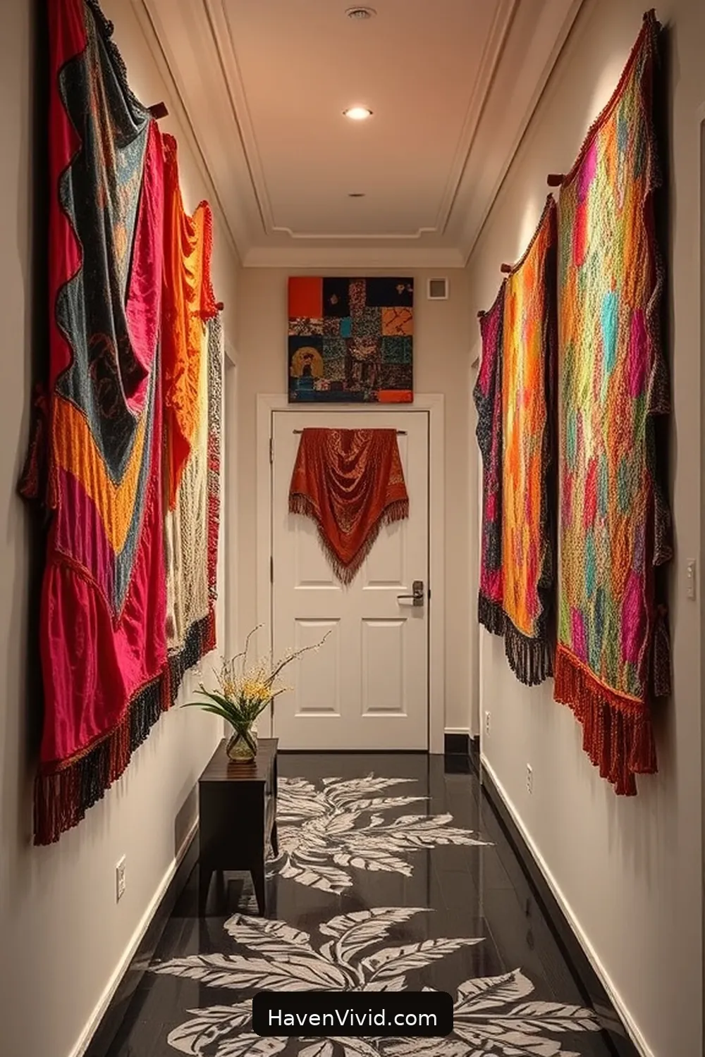 16 Tips for a Glamorous Lifestyle Hallway Using Upcycled Fabric 6 DIY Fabric Wall Hangings for Texture and Interest for 16 Tips for a Glamorous Lifestyle Hallway Using Upcycled Fabric