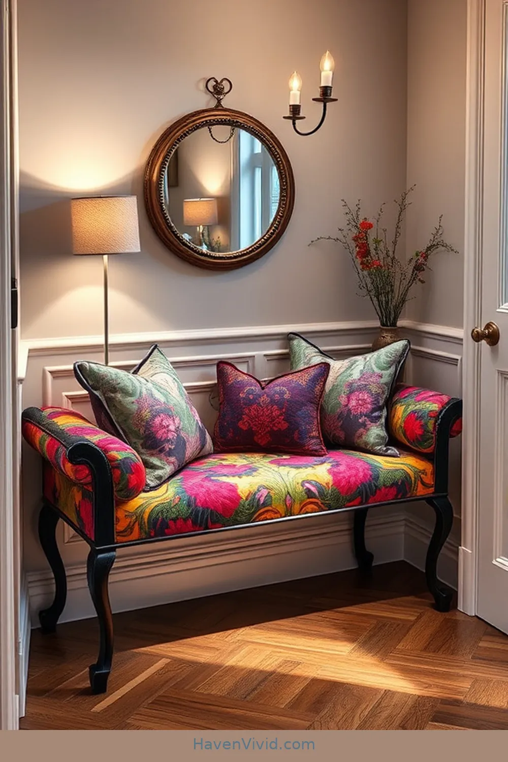 16 Tips for a Glamorous Lifestyle Hallway Using Upcycled Fabric 5 Makeover Your Hallway Bench With Upholstered Fabric for 16 Tips for a Glamorous Lifestyle Hallway Using Upcycled Fabric