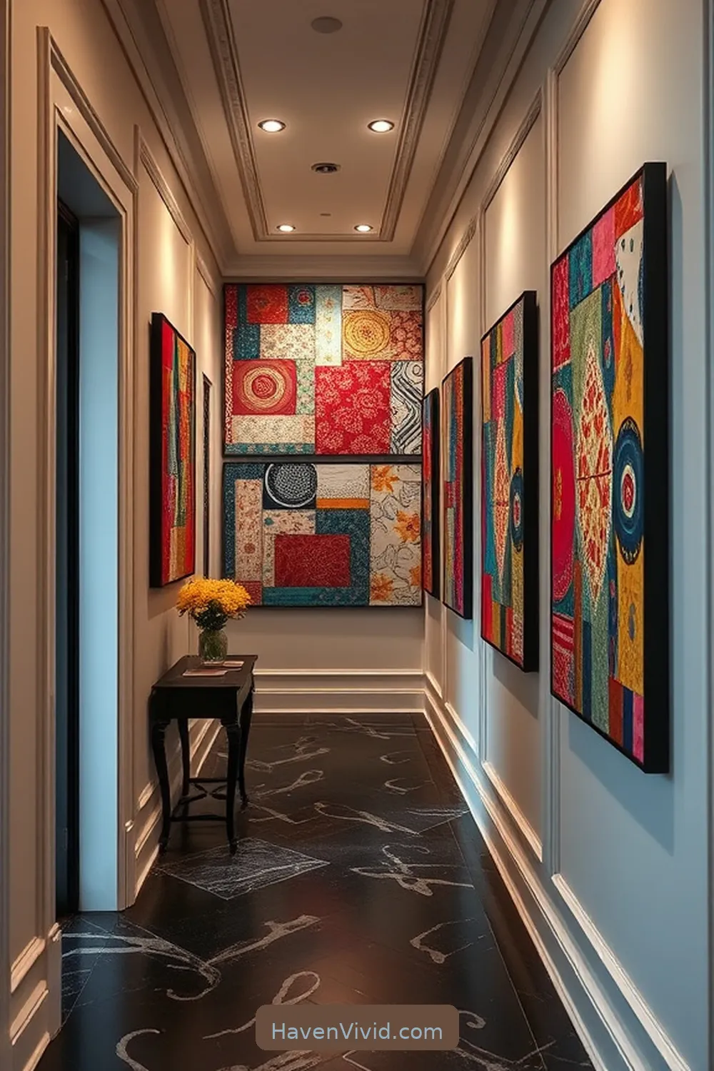16 Tips for a Glamorous Lifestyle Hallway Using Upcycled Fabric 3 Upcycled Fabric Wall Art for 16 Tips for a Glamorous Lifestyle Hallway Using Upcycled Fabric