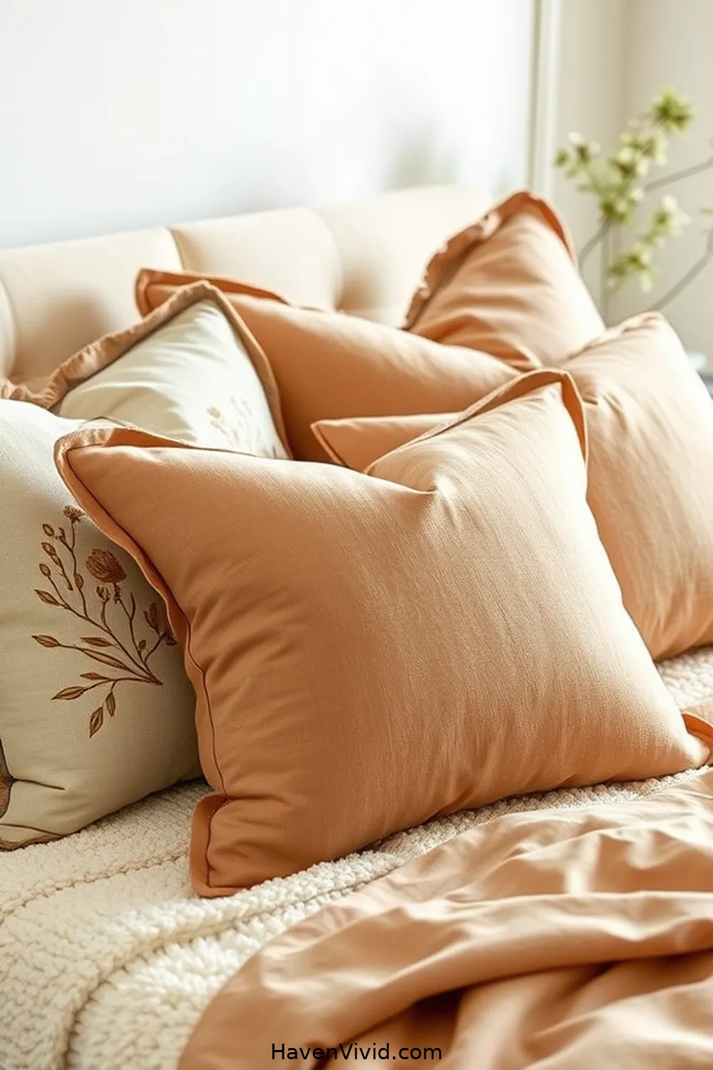 16 Ways to Achieve a Glamorous Bedroom Using Organic Cotton 10 Organic Cotton Accent Cushions for 16 Ways to Achieve a Glamorous Bedroom Using Organic Cotton