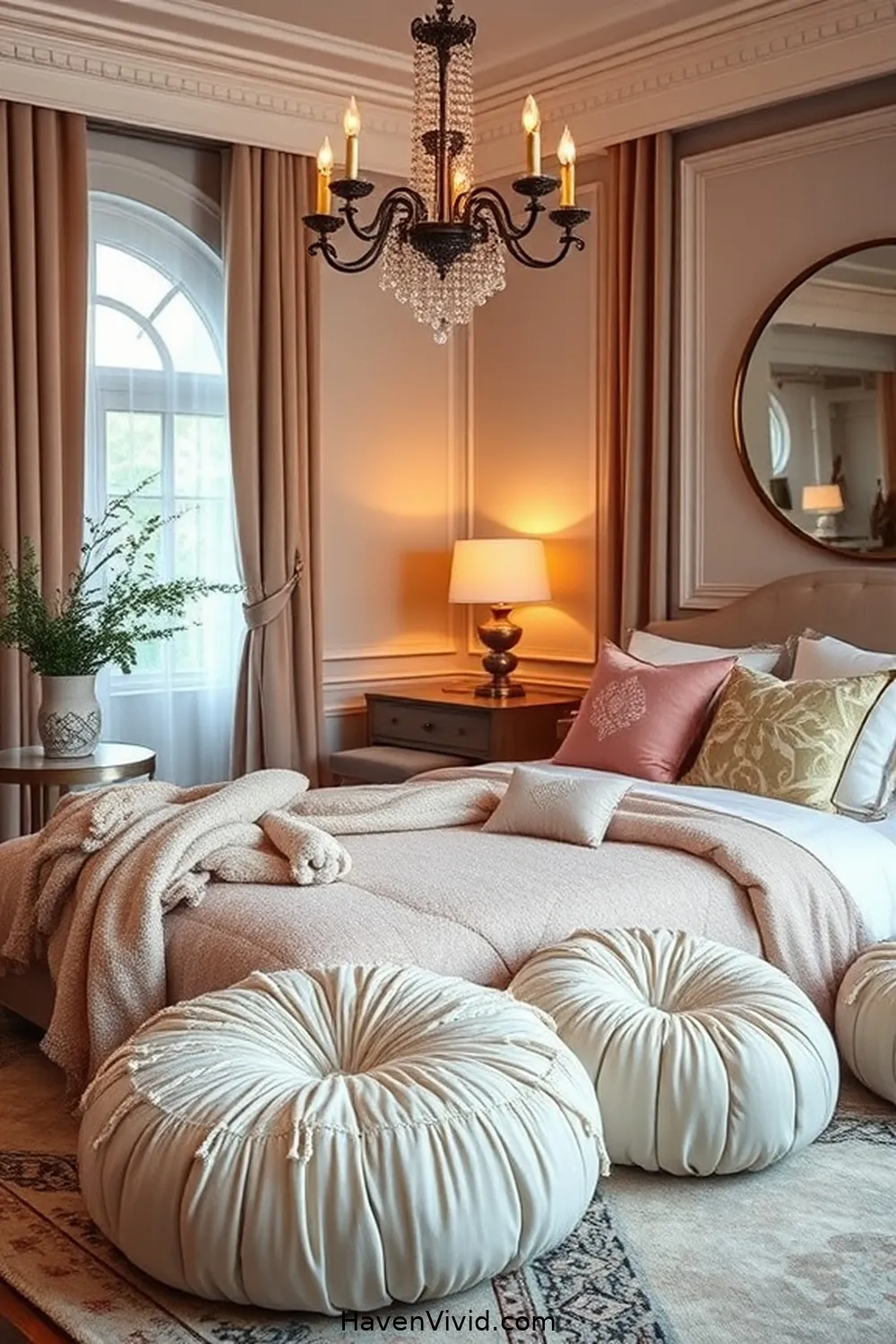 16 Ways to Achieve a Glamorous Bedroom Using Organic Cotton 13 Versatile Organic Cotton Poufs for 16 Ways to Achieve a Glamorous Bedroom Using Organic Cotton