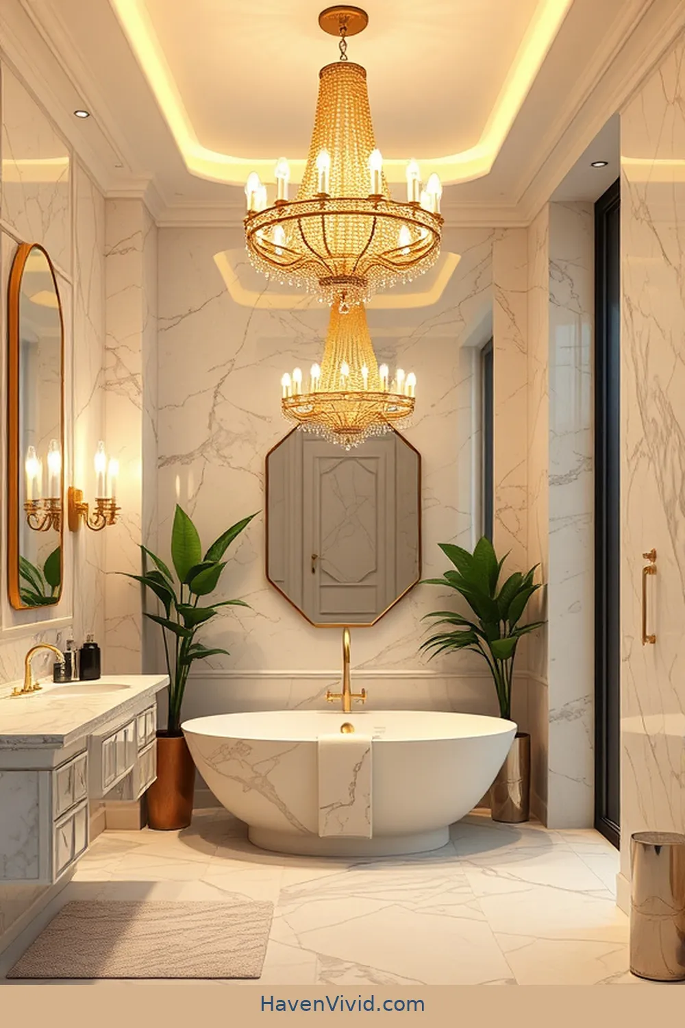 16 Ways to Achieve a Glamorous Lifestyle in Your Bathroom Using Solar-Powered Lights 3 Add a Solar Chandelier for a Statement Piece for 16 Ways to Achieve a Glamorous Lifestyle in Your Bathroom Using Solar-Powered Lights