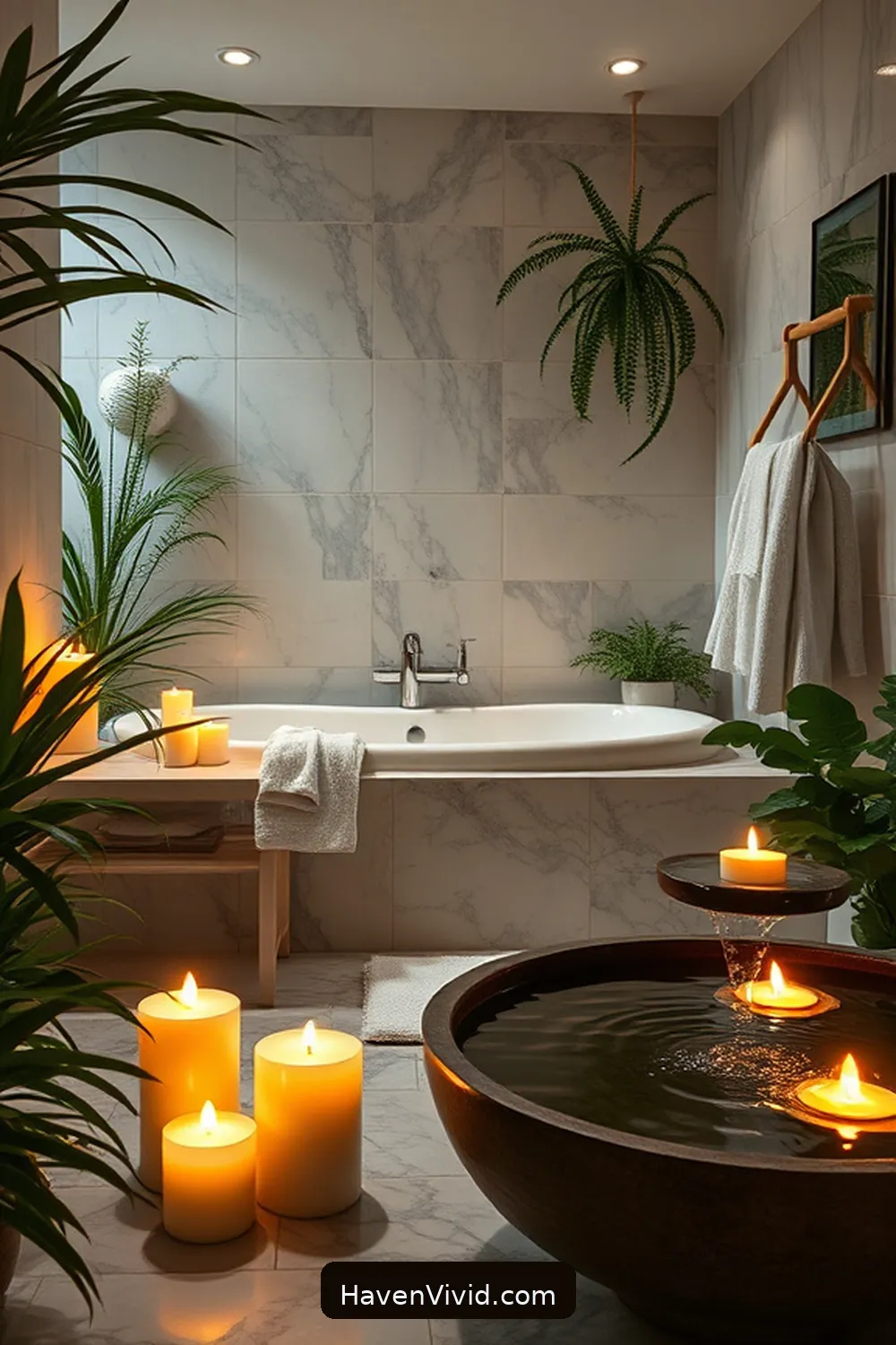 16 Ways to Achieve a Glamorous Lifestyle in Your Bathroom Using Solar-Powered Lights 7 Create a Spa Vibe With Solar Candle Lights for 16 Ways to Achieve a Glamorous Lifestyle in Your Bathroom Using Solar-Powered Lights