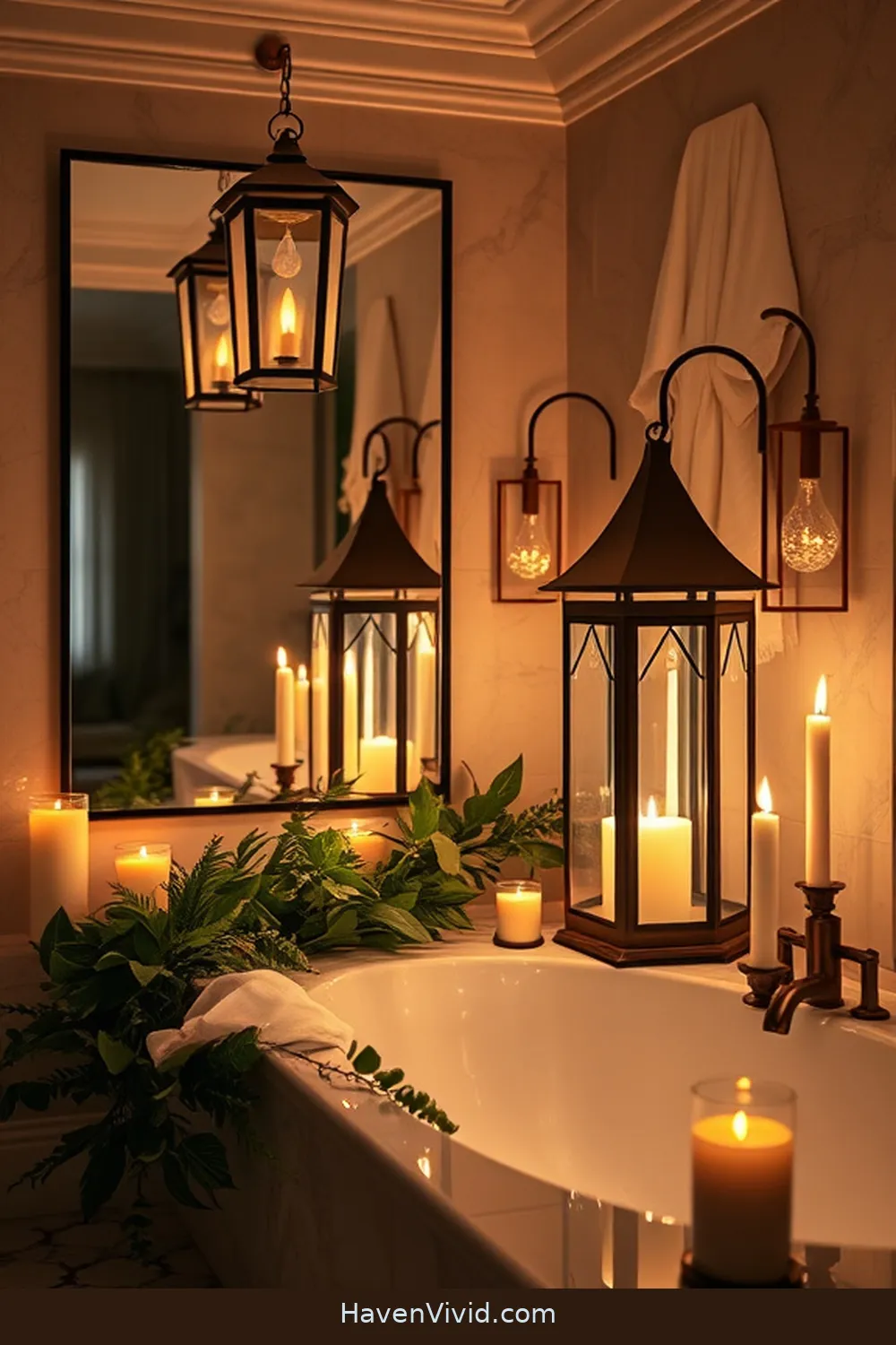 16 Ways to Achieve a Glamorous Lifestyle in Your Bathroom Using Solar-Powered Lights 5 Incorporate Solar Lanterns for a Relaxing Ambiance for 16 Ways to Achieve a Glamorous Lifestyle in Your Bathroom Using Solar-Powered Lights