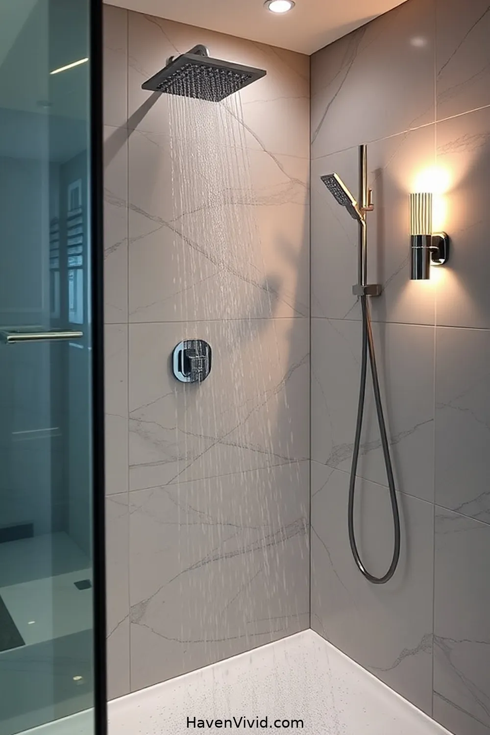16 Ways to Achieve a Glamorous Lifestyle in Your Bathroom Using Solar-Powered Lights 6 Upgrade Your Shower With Solar Wall Sconces for 16 Ways to Achieve a Glamorous Lifestyle in Your Bathroom Using Solar-Powered Lights