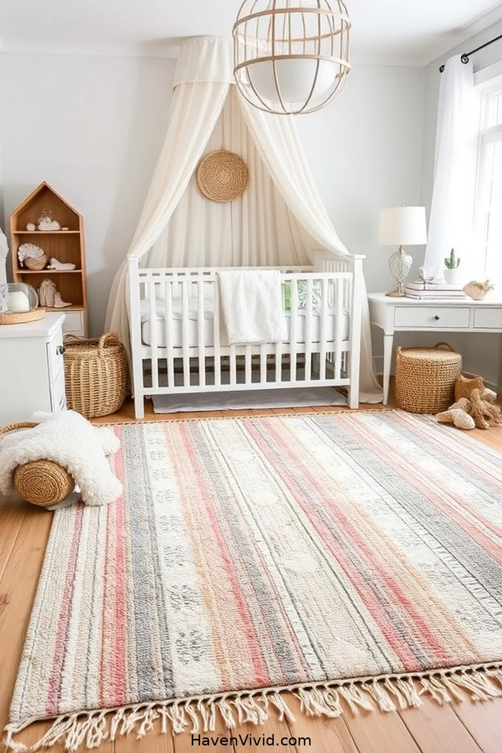16 Ways to Create a Coastal Living Nursery Using Upcycled Fabric 17 Reclaimed Fabric Nursery Rug for 16 Ways to Create a Coastal Living Nursery Using Upcycled Fabric
