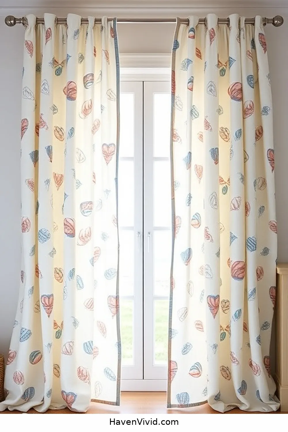 16 Ways to Create a Coastal Living Nursery Using Upcycled Fabric 6 Upcycled Fabric Curtains for 16 Ways to Create a Coastal Living Nursery Using Upcycled Fabric
