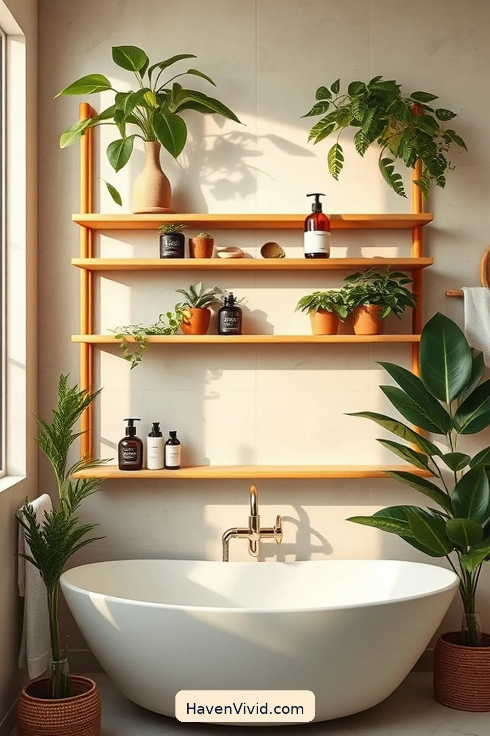 16 Ways to Create a Glamorous Bathroom Using Natural Fibers for a Luxurious Lifestyle 16 Eco-Friendly Bamboo Shelving for 16 Ways to Create a Glamorous Bathroom Using Natural Fibers for a Luxurious Lifestyle