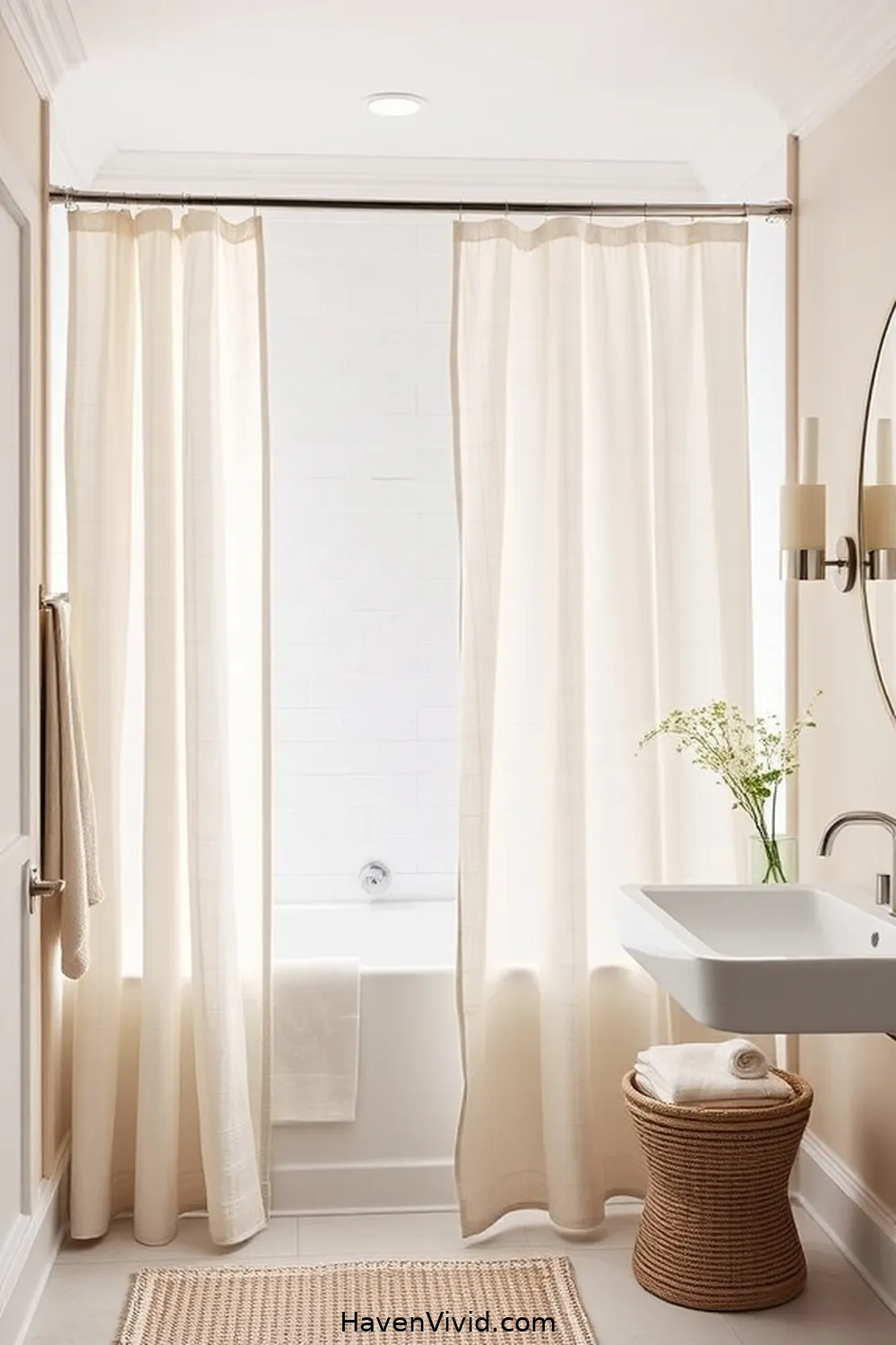 16 Ways to Create a Glamorous Bathroom Using Natural Fibers for a Luxurious Lifestyle 4 Natural Fiber Shower Curtains for 16 Ways to Create a Glamorous Bathroom Using Natural Fibers for a Luxurious Lifestyle