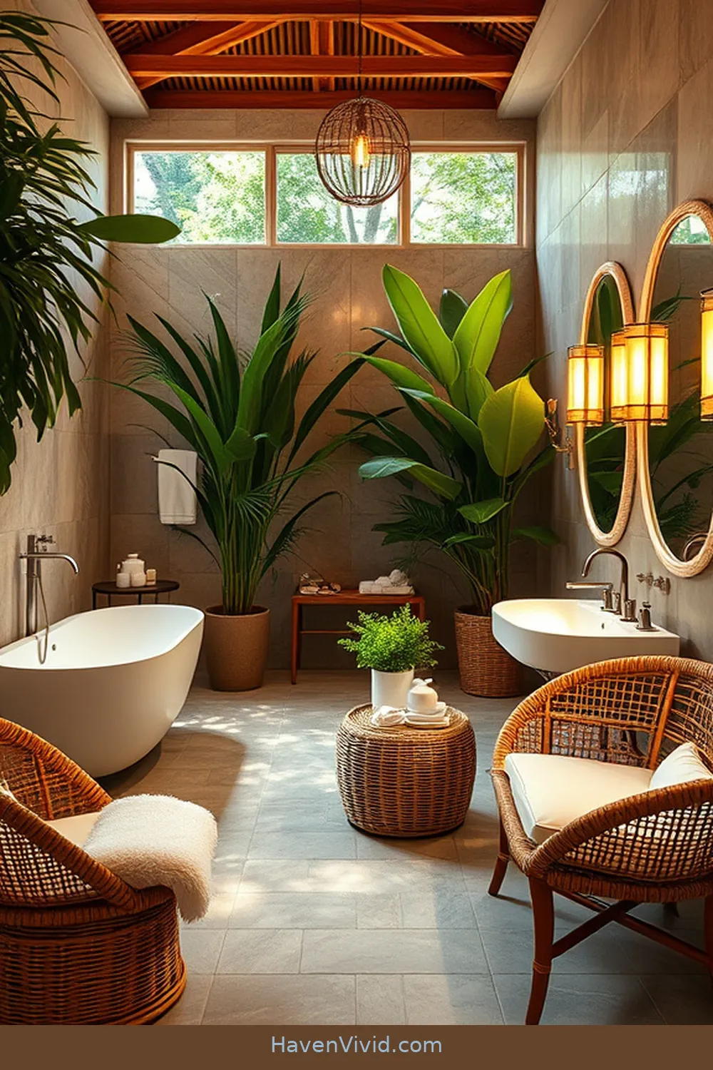 16 Ways to Create a Glamorous Bathroom Using Natural Fibers for a Luxurious Lifestyle 13 Rattan or Wicker Furniture for 16 Ways to Create a Glamorous Bathroom Using Natural Fibers for a Luxurious Lifestyle