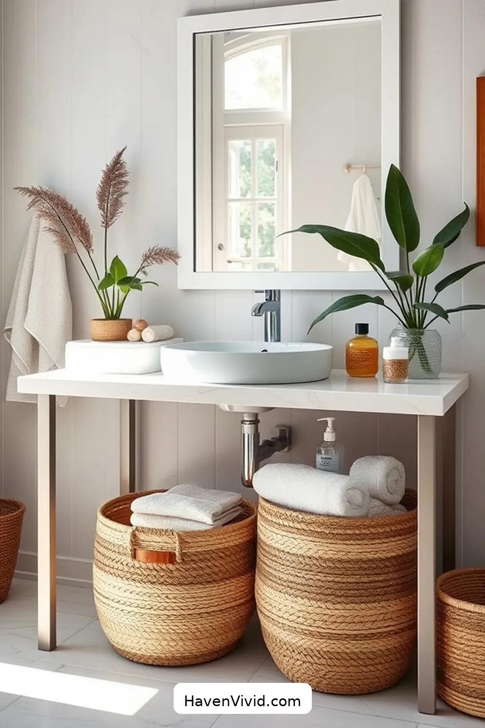 16 Ways to Create a Glamorous Bathroom Using Natural Fibers for a Luxurious Lifestyle 12 Sea Grass Toilet Storage Solutions for 16 Ways to Create a Glamorous Bathroom Using Natural Fibers for a Luxurious Lifestyle