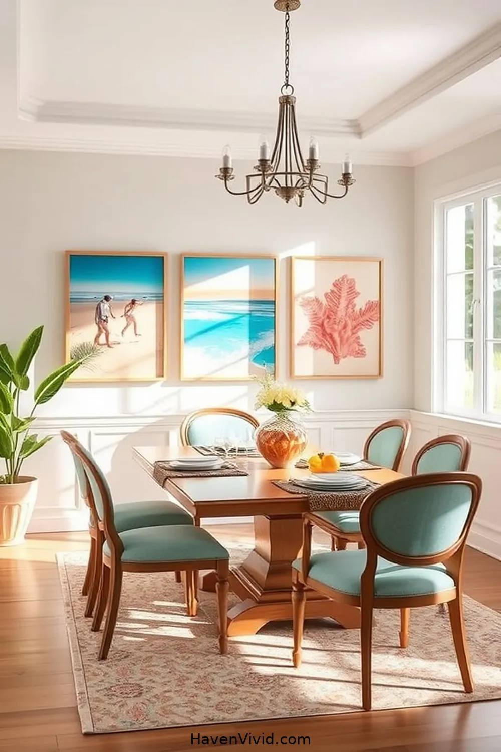 16 Ways to Embrace Coastal Living in Your Dining Room Using Upcycled Fabric 7 Creating Wall Art With Upcycled Coastal Prints for 16 Ways to Embrace Coastal Living in Your Dining Room Using Upcycled Fabric