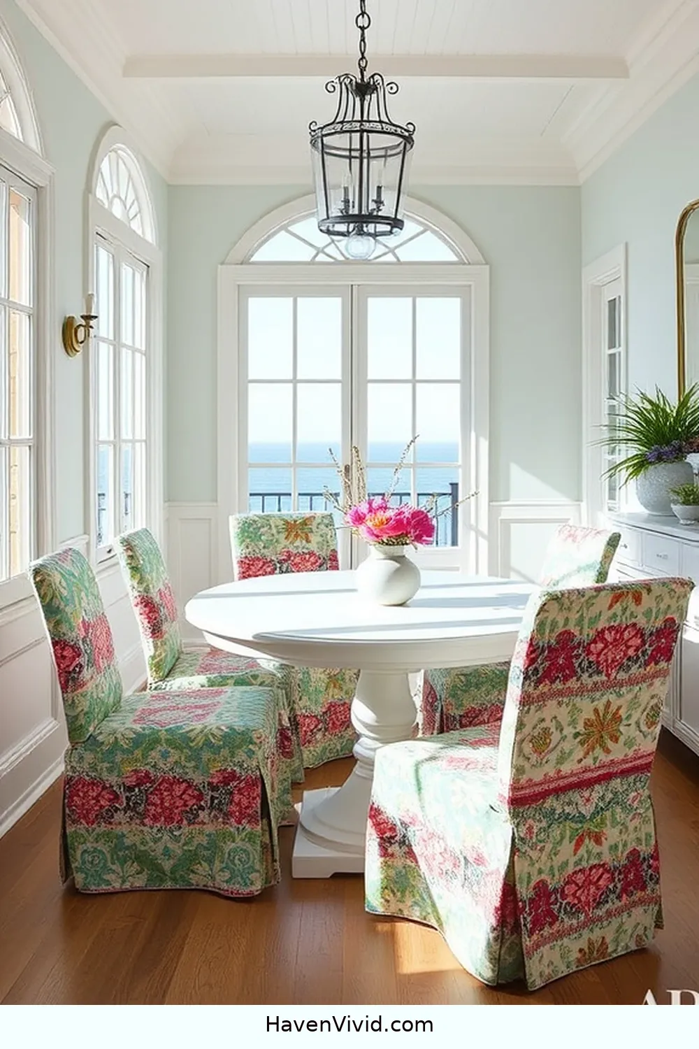 16 Ways to Embrace Coastal Living in Your Dining Room Using Upcycled Fabric 13 Repurposed Fabric Seat Covers for a Fresh Look for 16 Ways to Embrace Coastal Living in Your Dining Room Using Upcycled Fabric