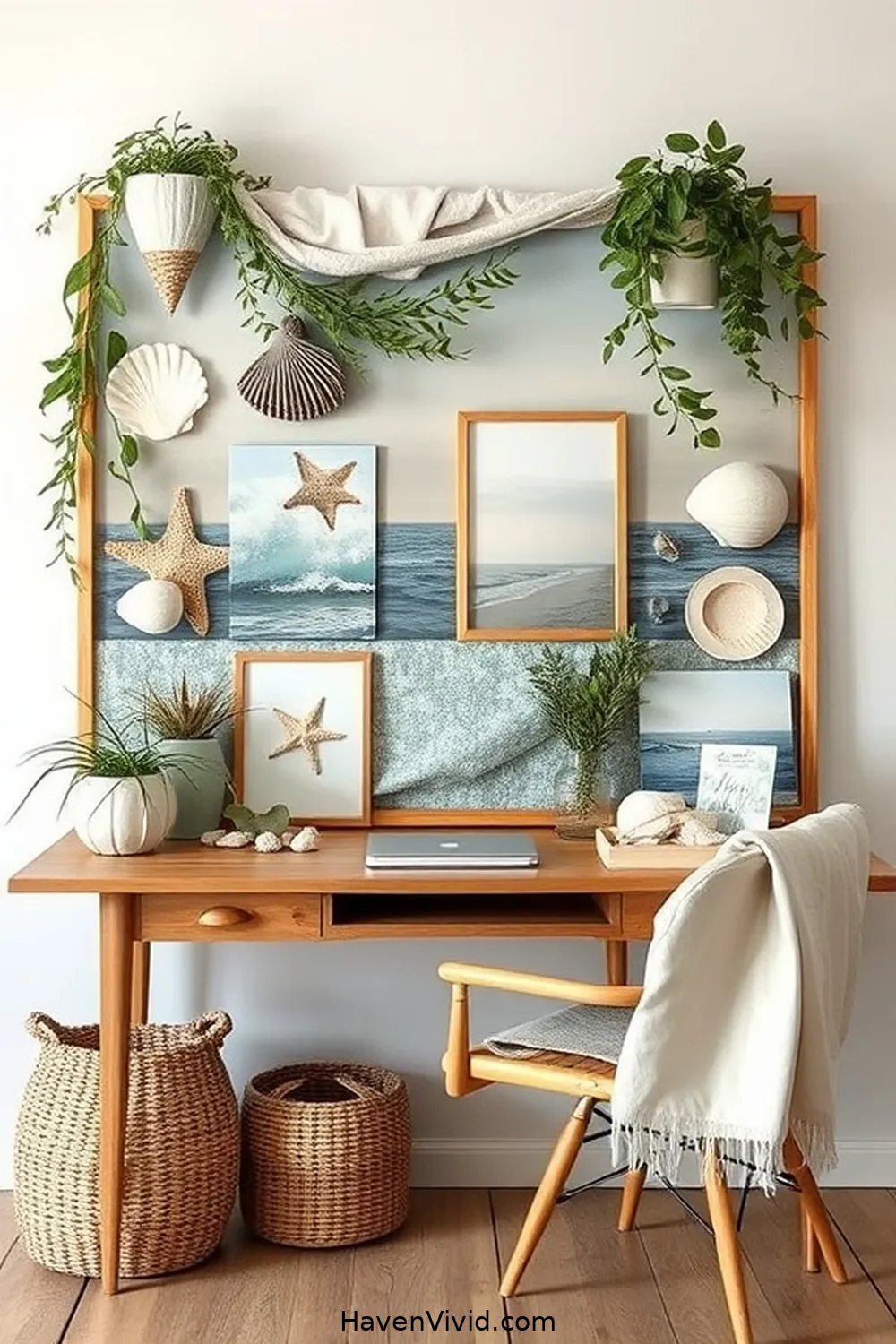 Create an Organic Cotton Vision Board for 16 Ways to Embrace Coastal Living in Your Home Office Using Organic Cotton