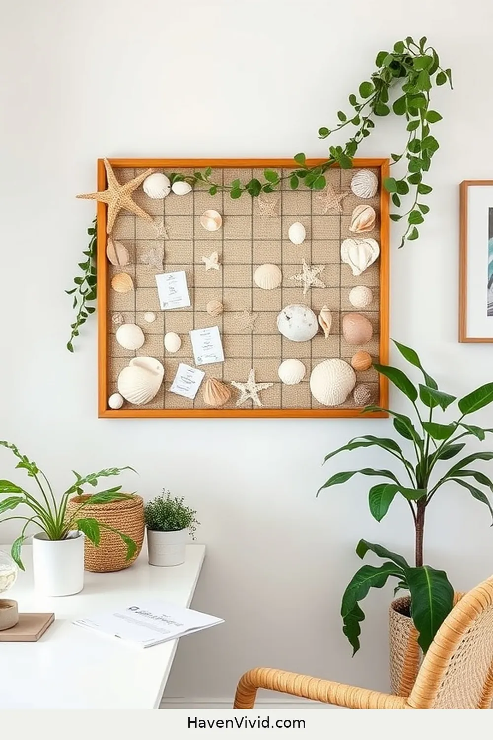 Design an Organic Cotton Pinboard for 16 Ways to Embrace Coastal Living in Your Home Office Using Organic Cotton