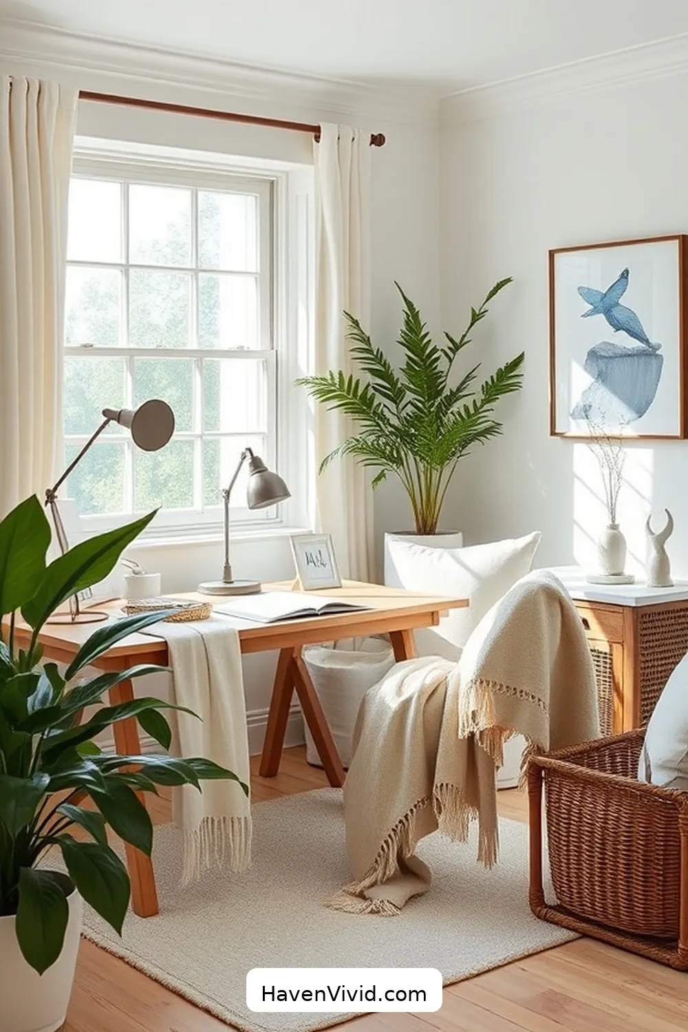 Personalize Your Space With Organic Cotton Decor Elements for 16 Ways to Embrace Coastal Living in Your Home Office Using Organic Cotton