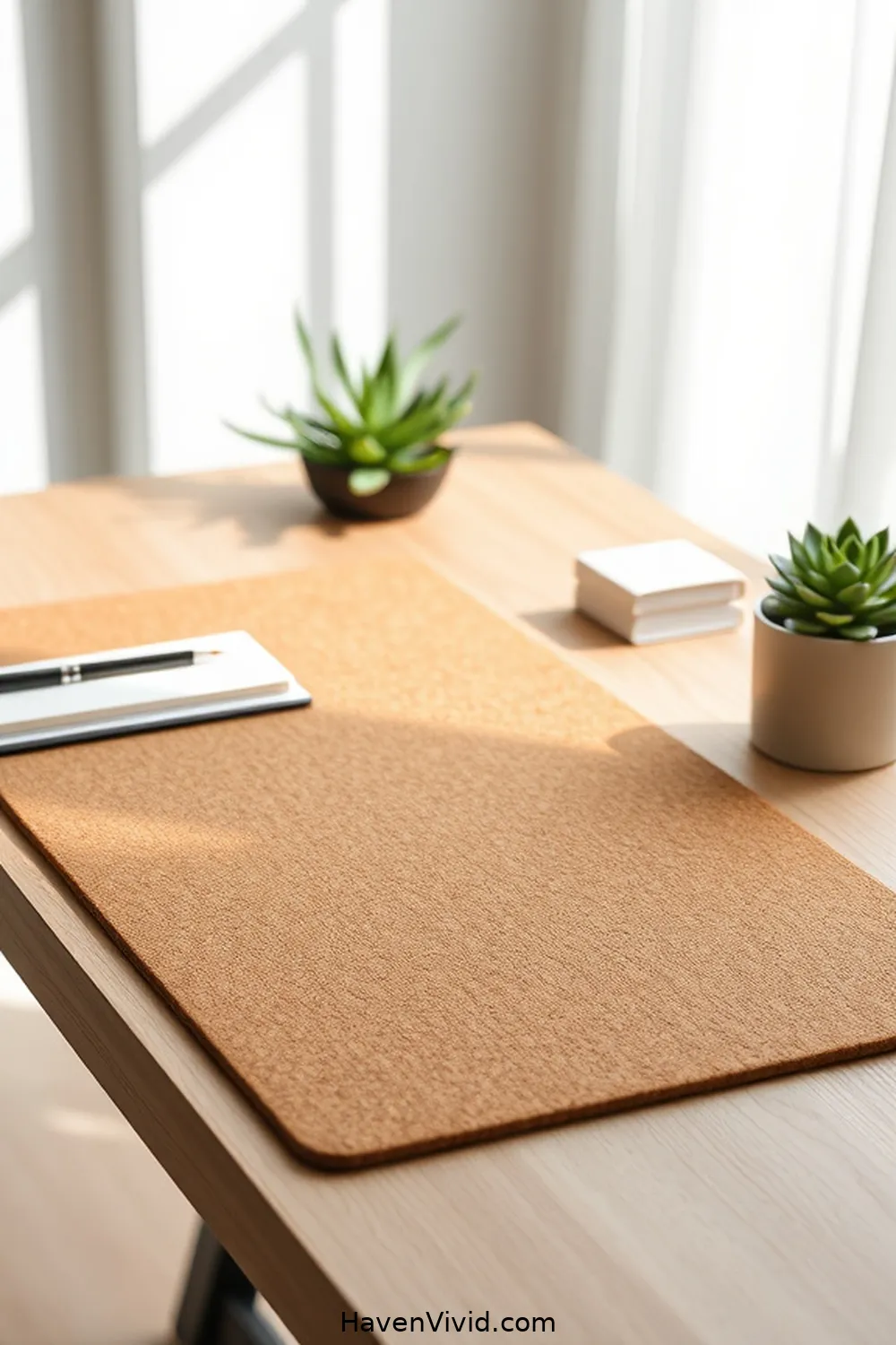 16 Ways to Enhance Urban Living in Your Home Office Using Cork 4 Cork Desk Mat for a Unique Work Surface for 16 Ways to Enhance Urban Living in Your Home Office Using Cork