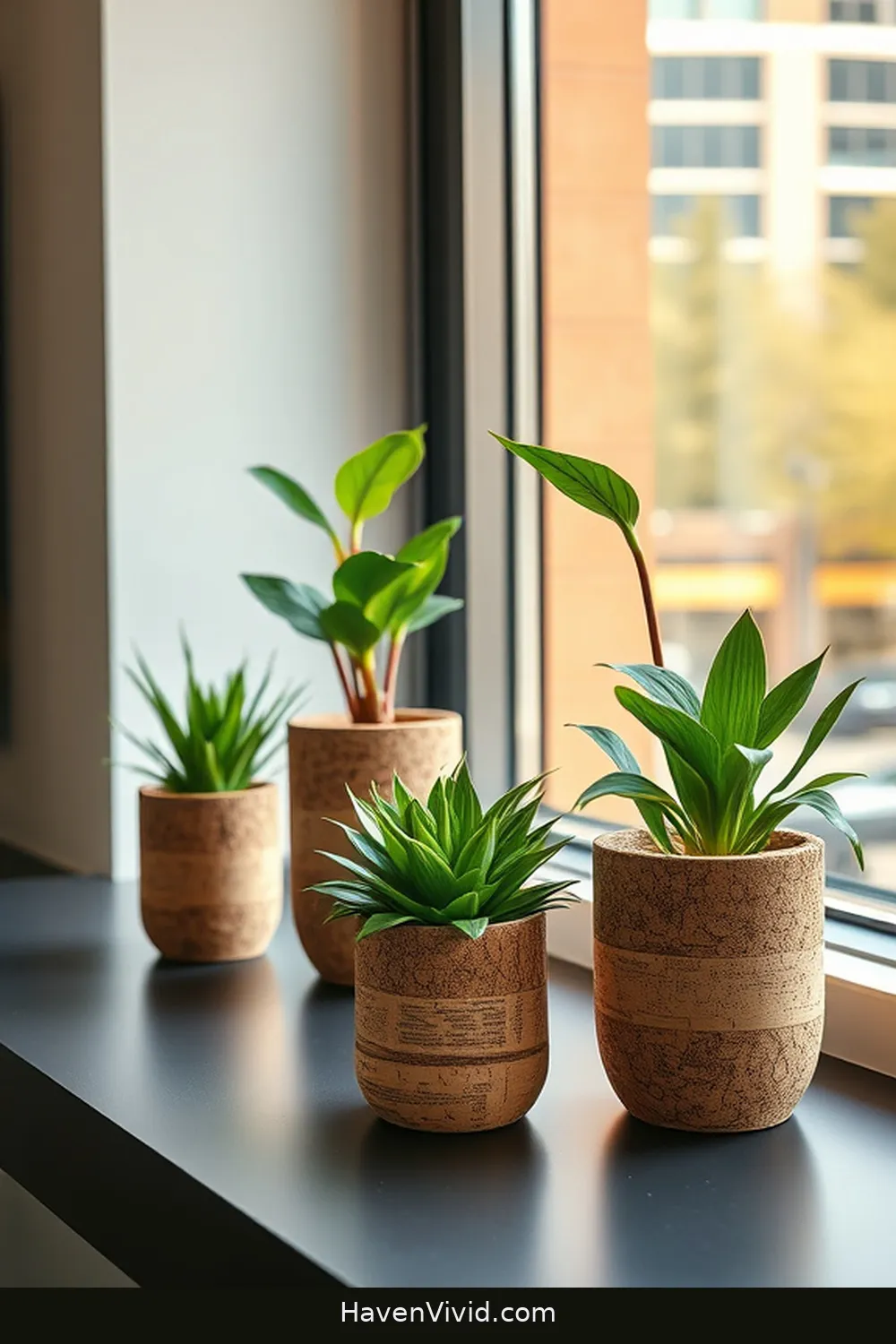 16 Ways to Enhance Urban Living in Your Home Office Using Cork 6 Cork Planters for a Touch of Green for 16 Ways to Enhance Urban Living in Your Home Office Using Cork