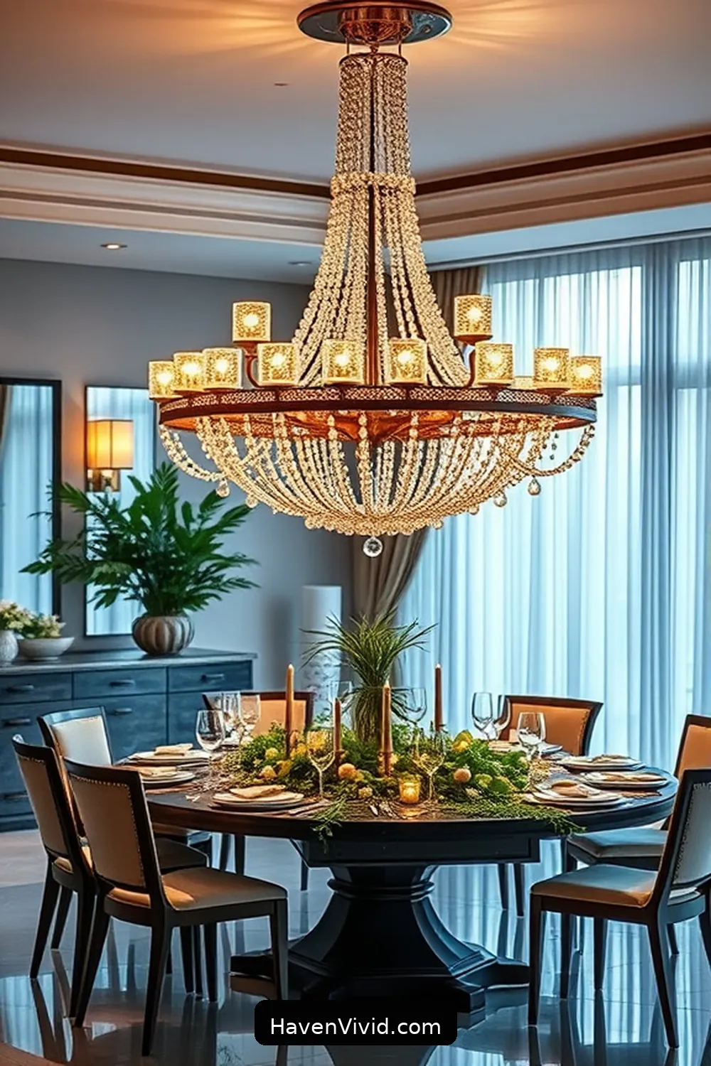 16 Ways to Use Solar-Powered Lights for an Eco-Friendly Dining Room 7 Add Solar-Operated Chandelier Fixtures for 16 Ways to Use Solar-Powered Lights for an Eco-Friendly Dining Room