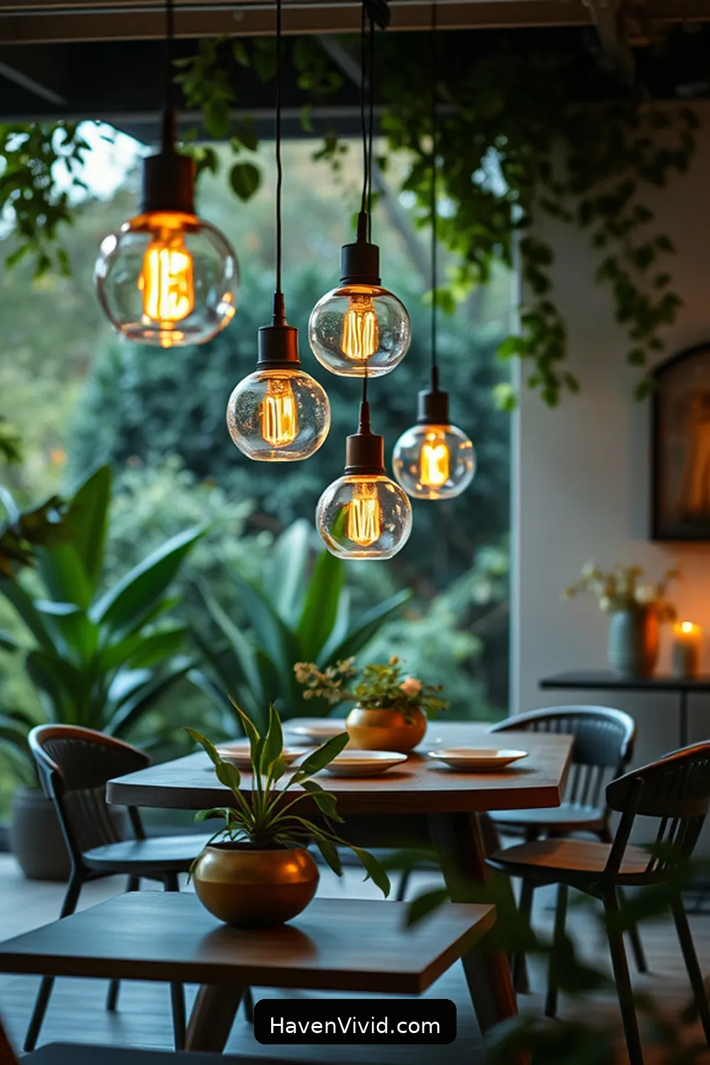16 Ways to Use Solar-Powered Lights for an Eco-Friendly Dining Room 2 Install Solar-Powered Pendant Lights for 16 Ways to Use Solar-Powered Lights for an Eco-Friendly Dining Room