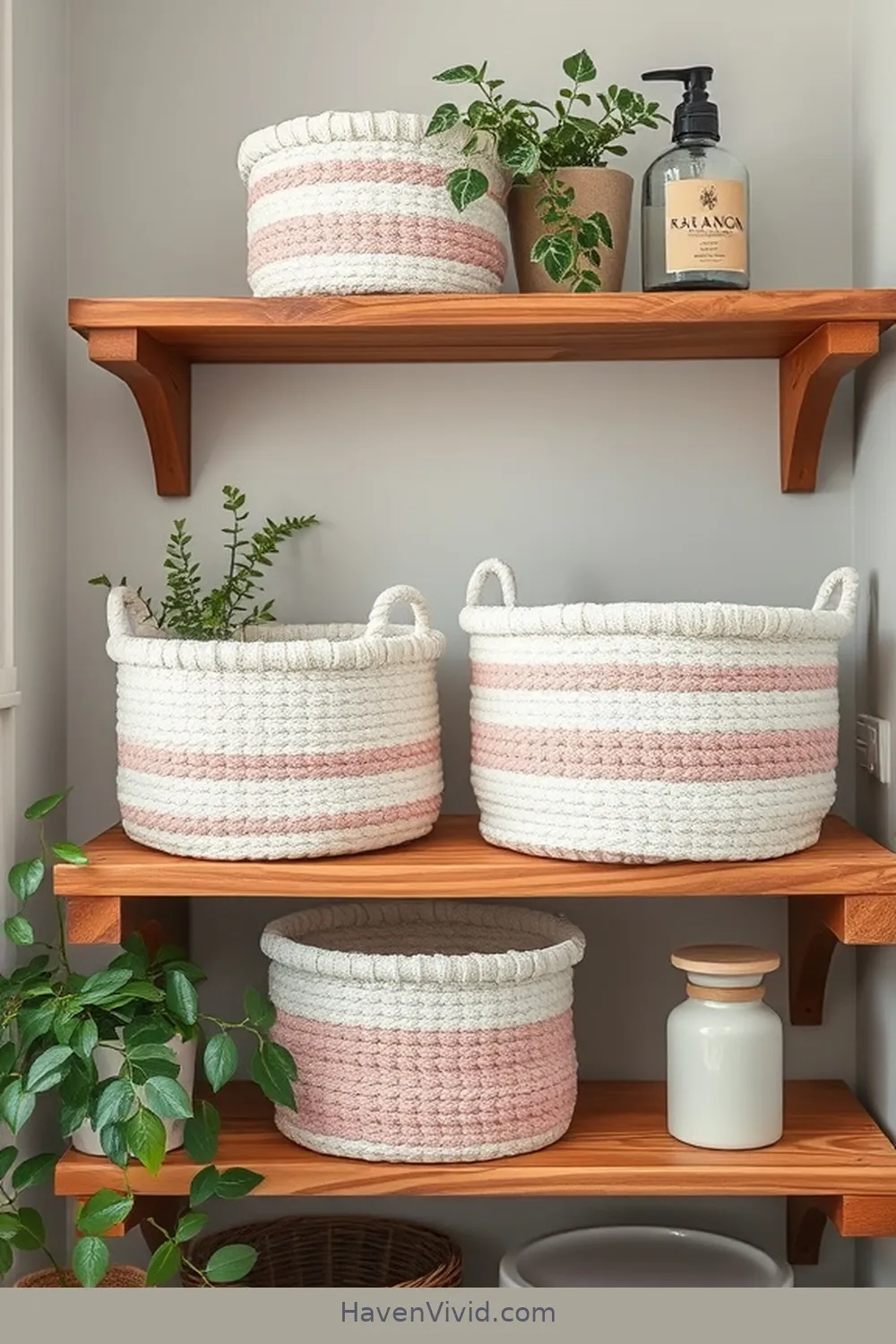 17 Creative Ways for Upcycled Fabric in Your Farmhouse Bathroom 13 DIY Fabric Baskets for Organizing for 17 Creative Ways for Upcycled Fabric in Your Farmhouse Bathroom