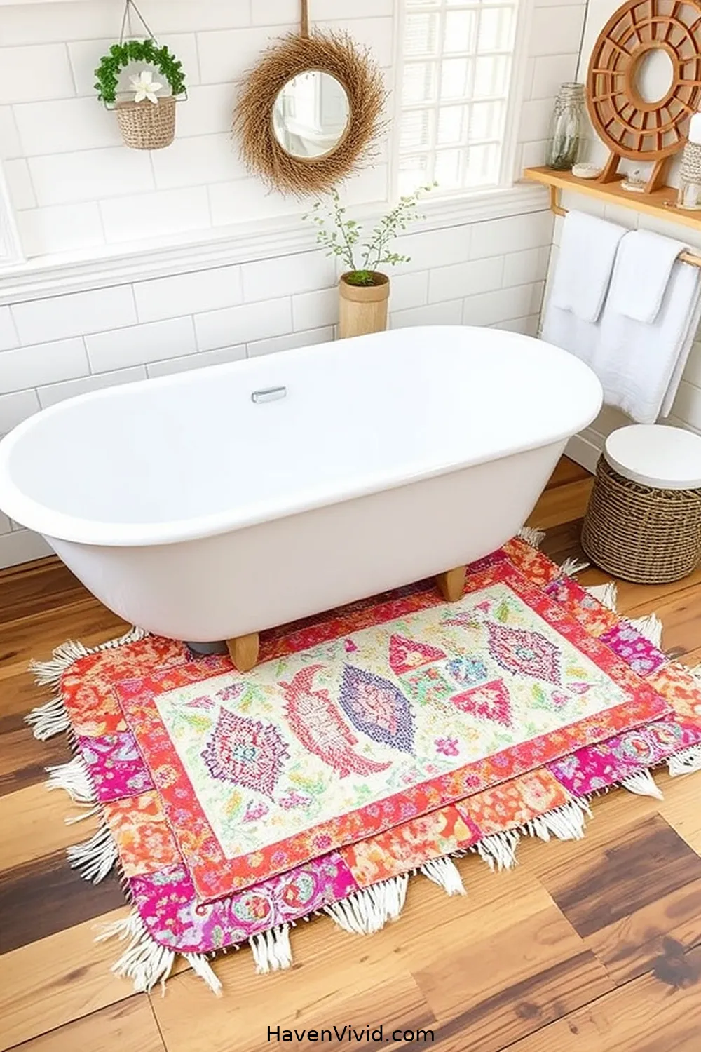 17 Creative Ways for Upcycled Fabric in Your Farmhouse Bathroom 5 DIY Fabric Bath Mat for 17 Creative Ways for Upcycled Fabric in Your Farmhouse Bathroom