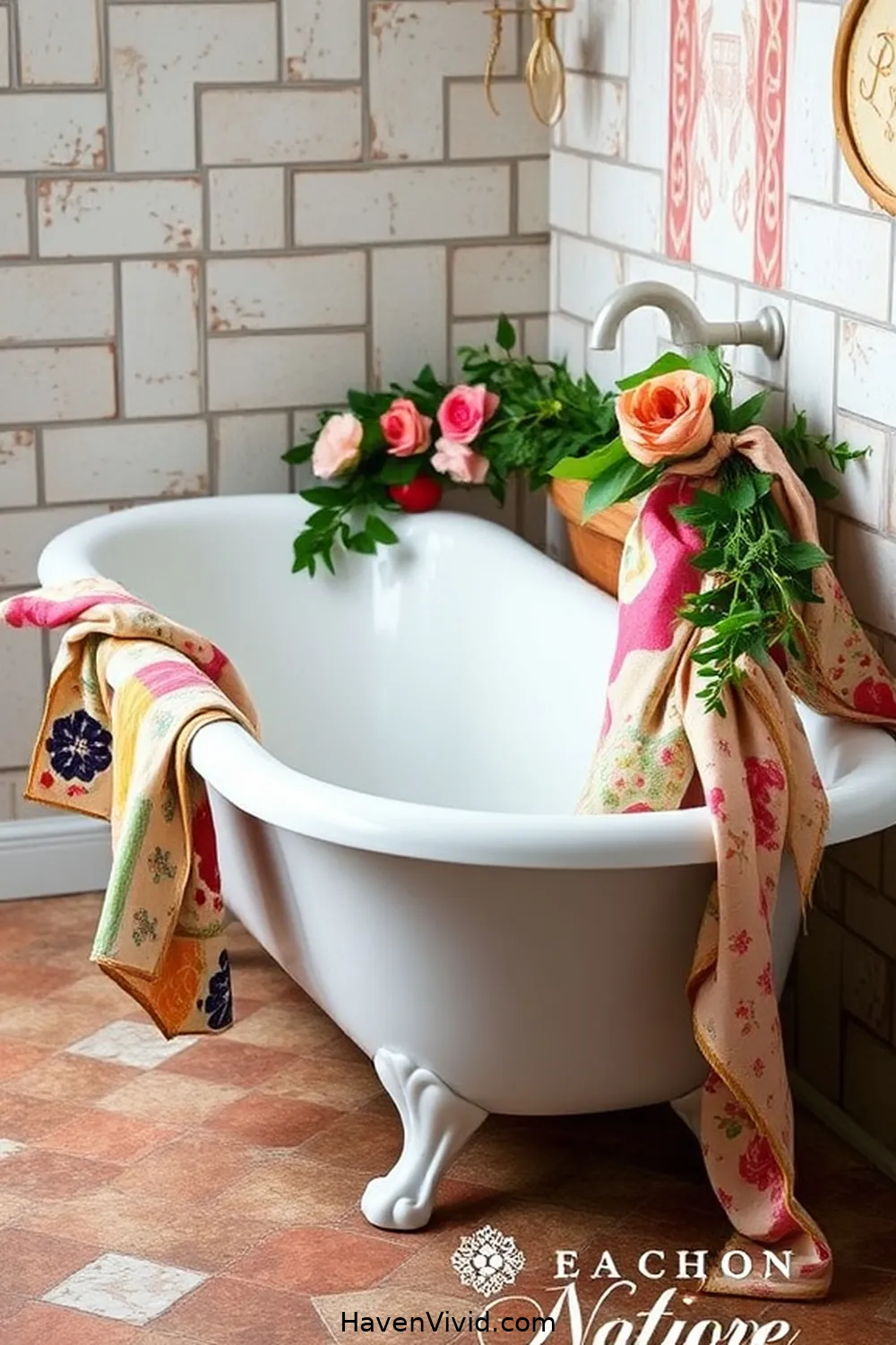 17 Creative Ways for Upcycled Fabric in Your Farmhouse Bathroom 18 Fabric Garland for Decorative Touch for 17 Creative Ways for Upcycled Fabric in Your Farmhouse Bathroom