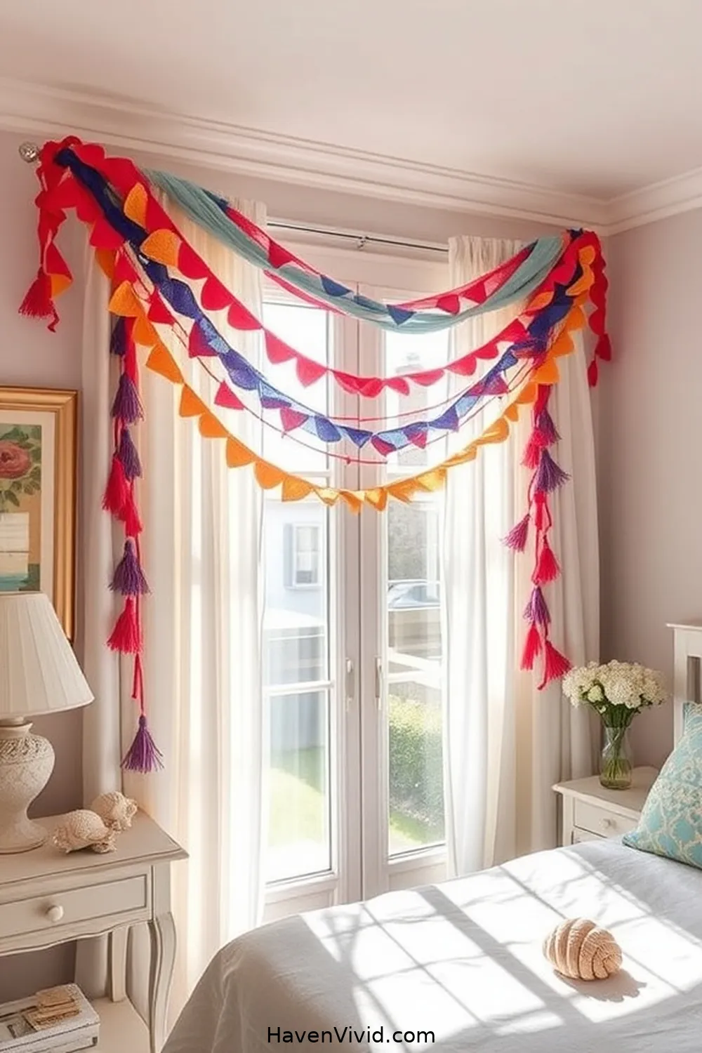 17 Creative Ways to Achieve Coastal Living in Your Bedroom Using Upcycled Fabric 17 Handmade Fabric Garlands for 17 Creative Ways to Achieve Coastal Living in Your Bedroom Using Upcycled Fabric