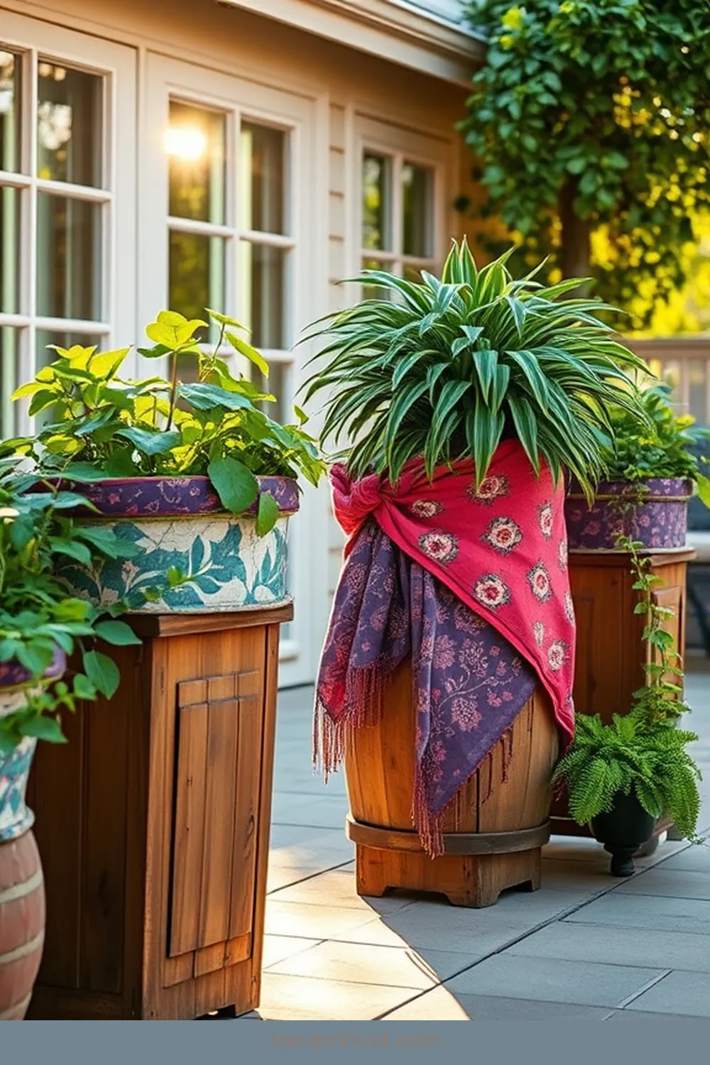 17 Eco-Friendly Ways to Use Upcycled Fabric for Outdoor Patio Living 5 DIY Planter Wraps for 17 Eco-Friendly Ways to Use Upcycled Fabric for Outdoor Patio Living