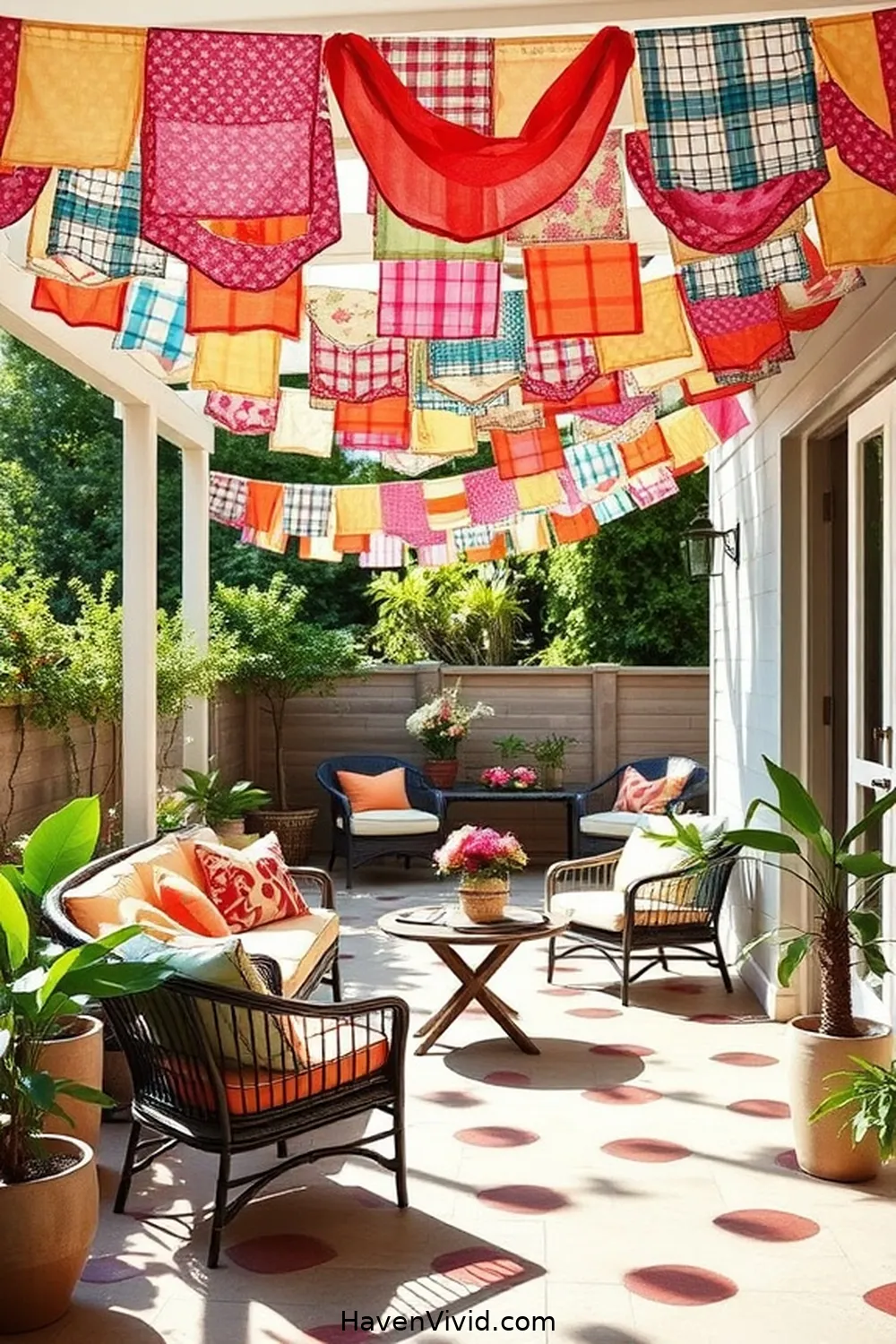 17 Eco-Friendly Ways to Use Upcycled Fabric for Outdoor Patio Living 9 Fabric Bunting for Decoration for 17 Eco-Friendly Ways to Use Upcycled Fabric for Outdoor Patio Living