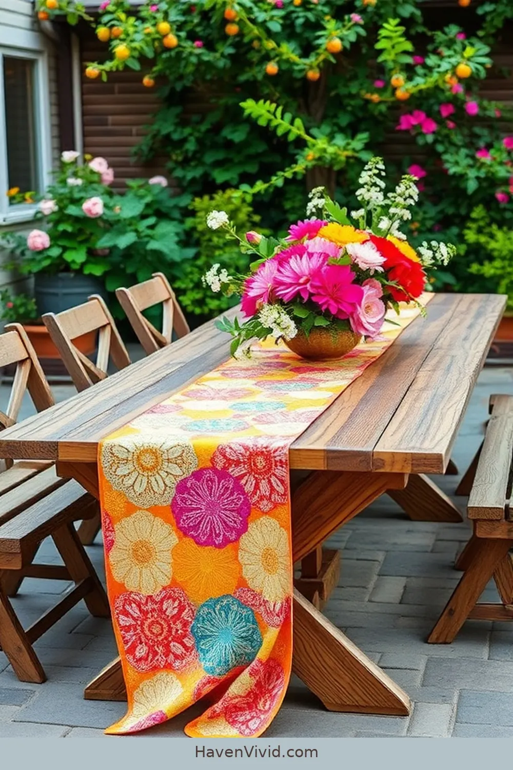 17 Eco-Friendly Ways to Use Upcycled Fabric for Outdoor Patio Living 3 Outdoor Table Runners for 17 Eco-Friendly Ways to Use Upcycled Fabric for Outdoor Patio Living