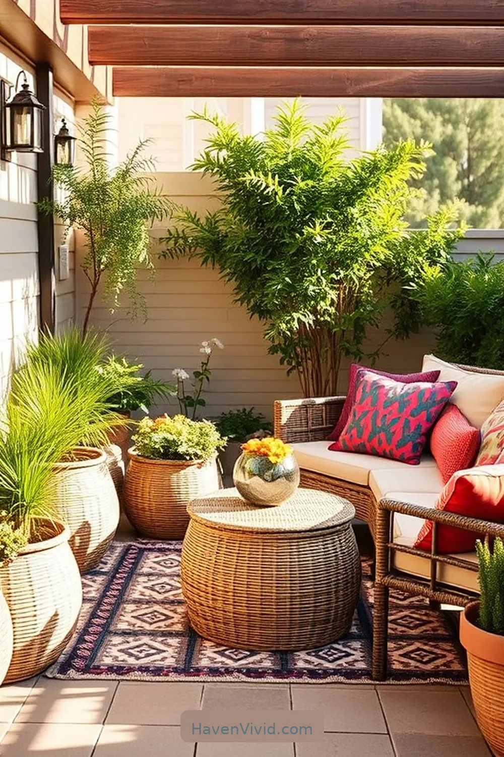 17 Essential Tips for Creating a Family-Friendly Outdoor Patio Using Natural Fibers 7 Add Woven Outdoor Storage Baskets for 17 Essential Tips for Creating a Family-Friendly Outdoor Patio Using Natural Fibers