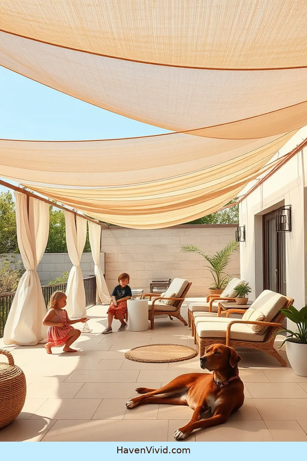 17 Essential Tips for Creating a Family-Friendly Outdoor Patio Using Natural Fibers 6 Create Shade With Natural Fiber Canopies for 17 Essential Tips for Creating a Family-Friendly Outdoor Patio Using Natural Fibers