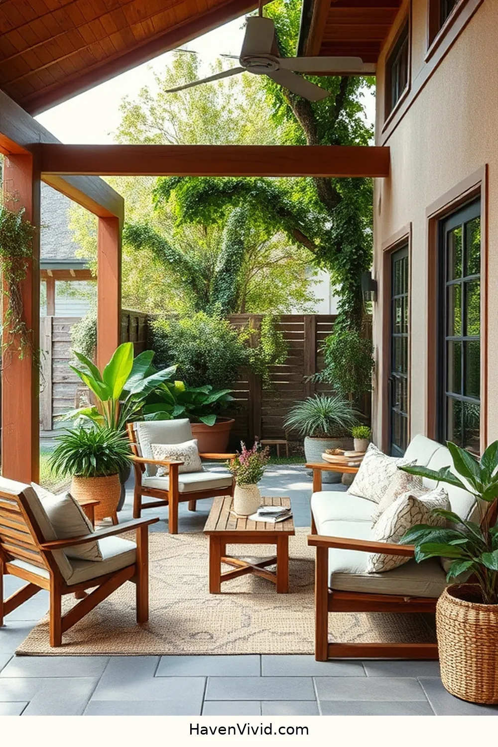 17 Essential Tips for Creating a Family-Friendly Outdoor Patio Using Natural Fibers 4 Incorporate Wooden Furniture for 17 Essential Tips for Creating a Family-Friendly Outdoor Patio Using Natural Fibers