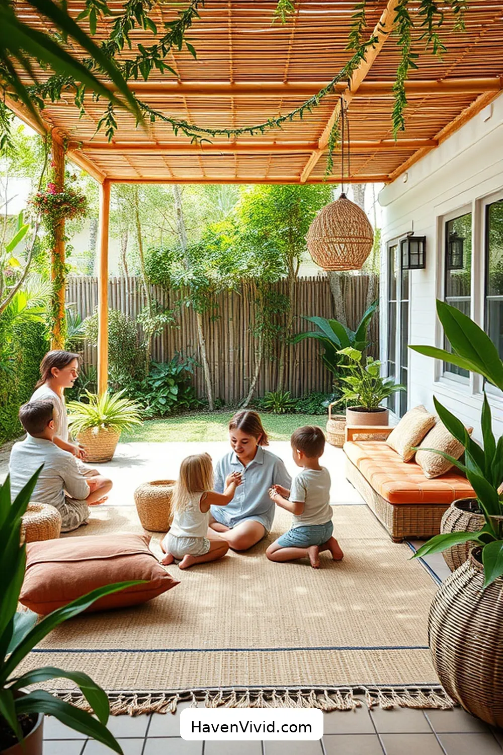 17 Essential Tips for Family-Friendly Living on a Bamboo Patio 16 Use Eco-Friendly Outdoor Rugs for 17 Essential Tips for Family-Friendly Living on a Bamboo Patio