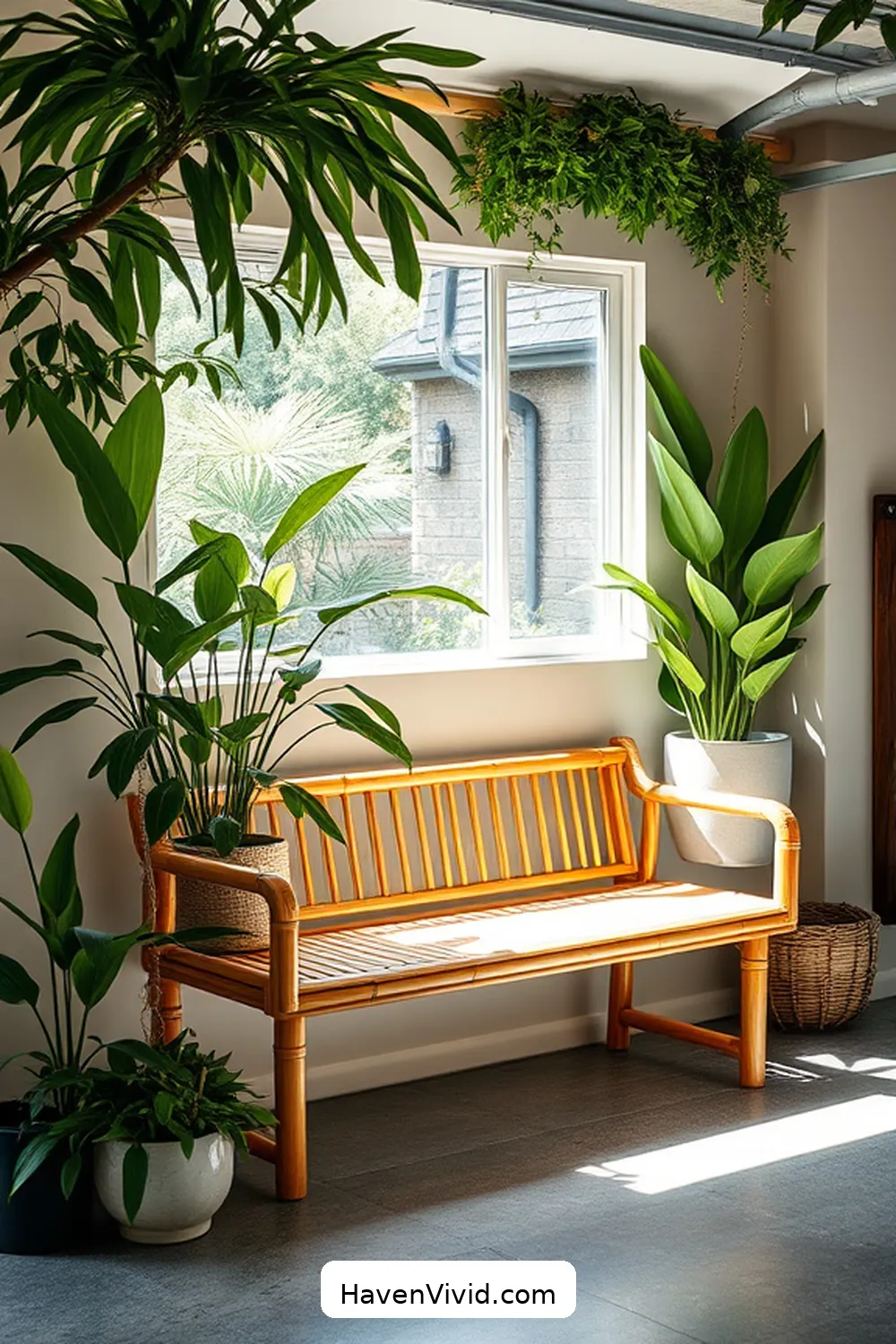 17 Ways for Eco-Friendly Living in Your Garage Using Bamboo 14 Bamboo Entryway Benches for Functional Beauty for 17 Ways for Eco-Friendly Living in Your Garage Using Bamboo