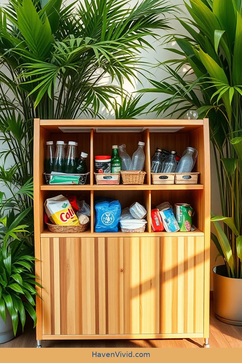 17 Ways for Eco-Friendly Living in Your Garage Using Bamboo 16 Bamboo Recycling Stations for Waste Separation for 17 Ways for Eco-Friendly Living in Your Garage Using Bamboo