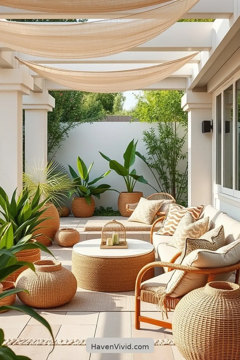 17 Ways for a Glamorous Outdoor Patio Lifestyle Using Natural Fibers 5 Add Cushions Made From Organic Fabrics for 17 Ways for a Glamorous Outdoor Patio Lifestyle Using Natural Fibers