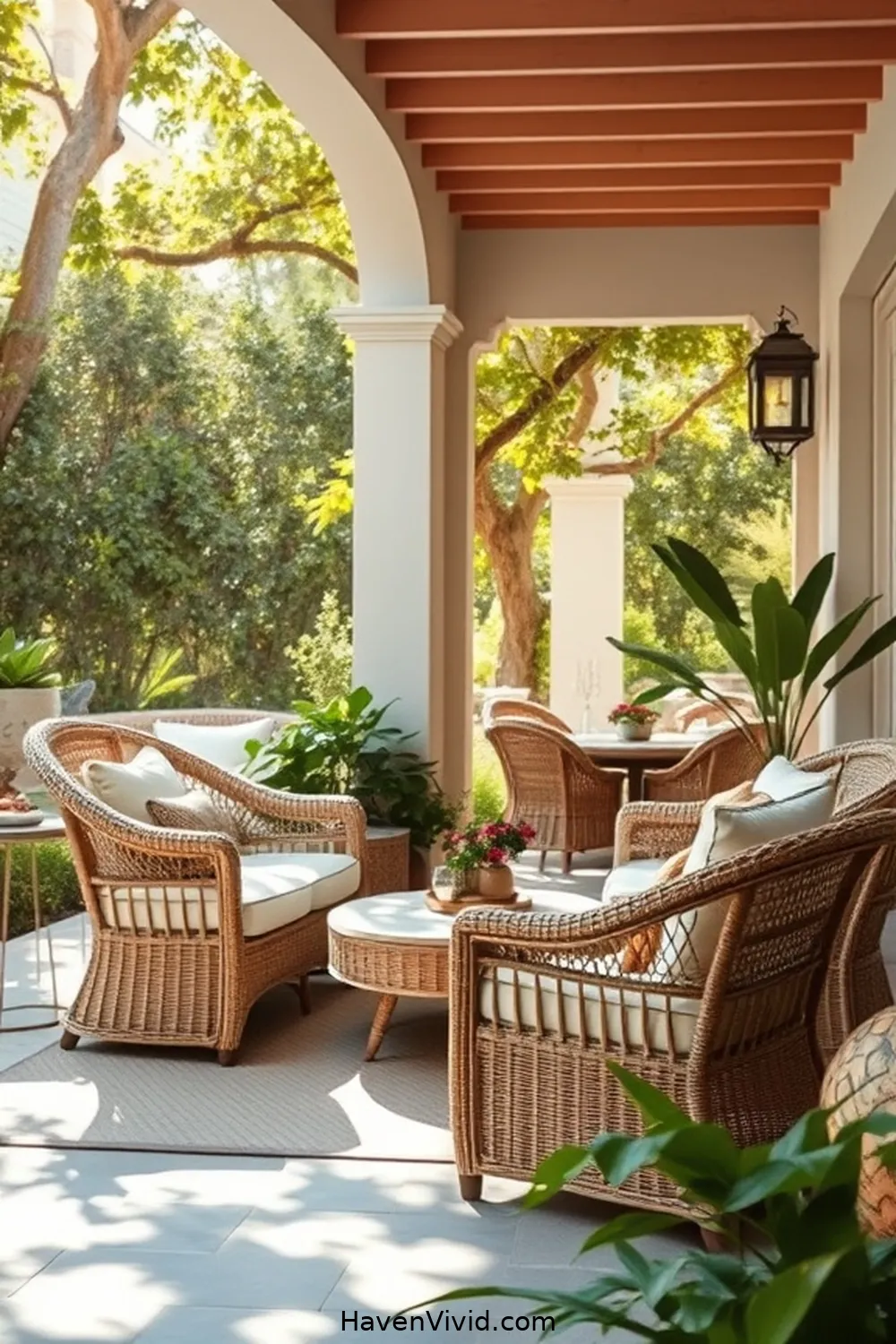 17 Ways for a Glamorous Outdoor Patio Lifestyle Using Natural Fibers 2 Choose Woven Furniture for Comfort and Style for 17 Ways for a Glamorous Outdoor Patio Lifestyle Using Natural Fibers