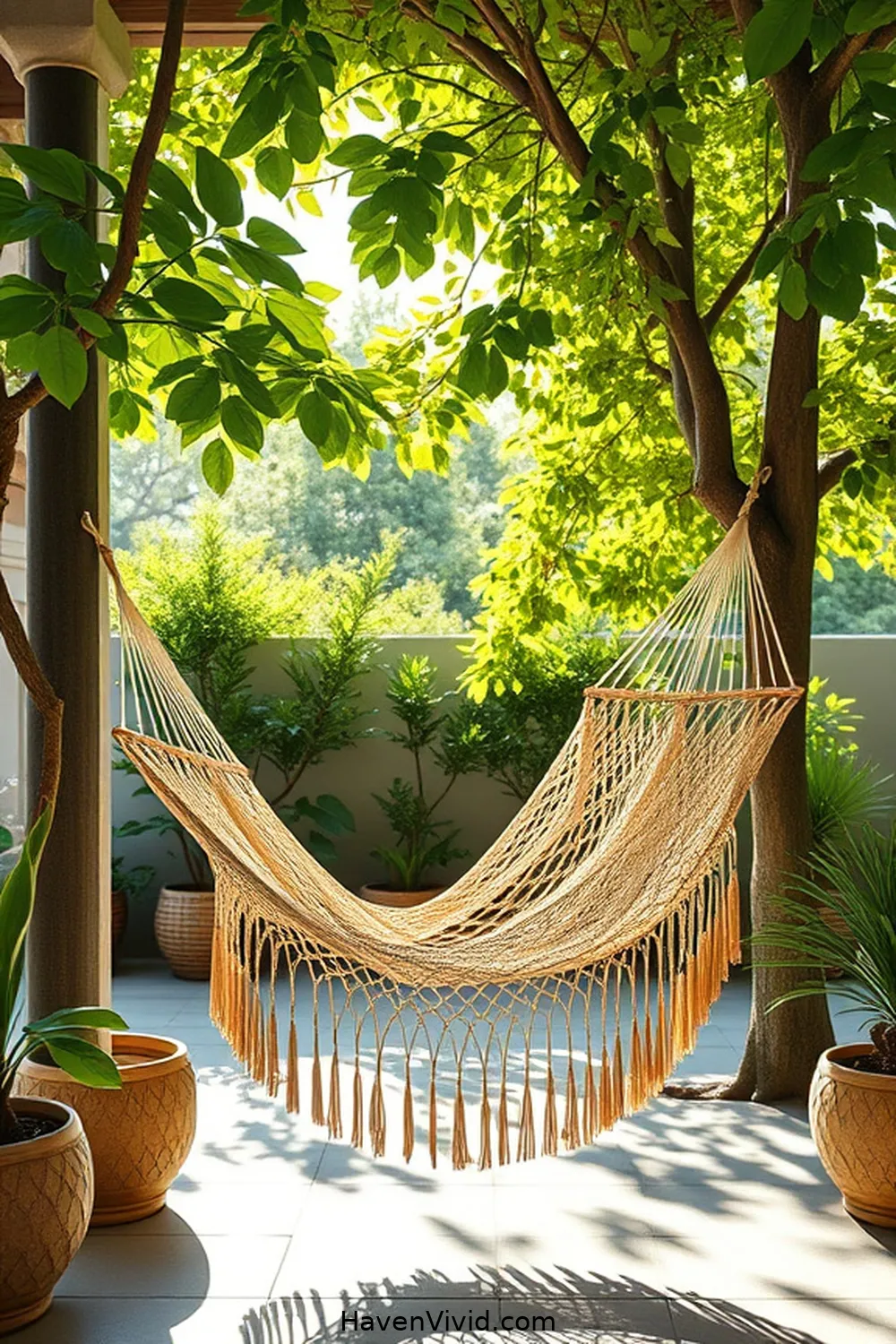 17 Ways for a Glamorous Outdoor Patio Lifestyle Using Natural Fibers 15 Include a Natural Fiber Hammock for Relaxation for 17 Ways for a Glamorous Outdoor Patio Lifestyle Using Natural Fibers
