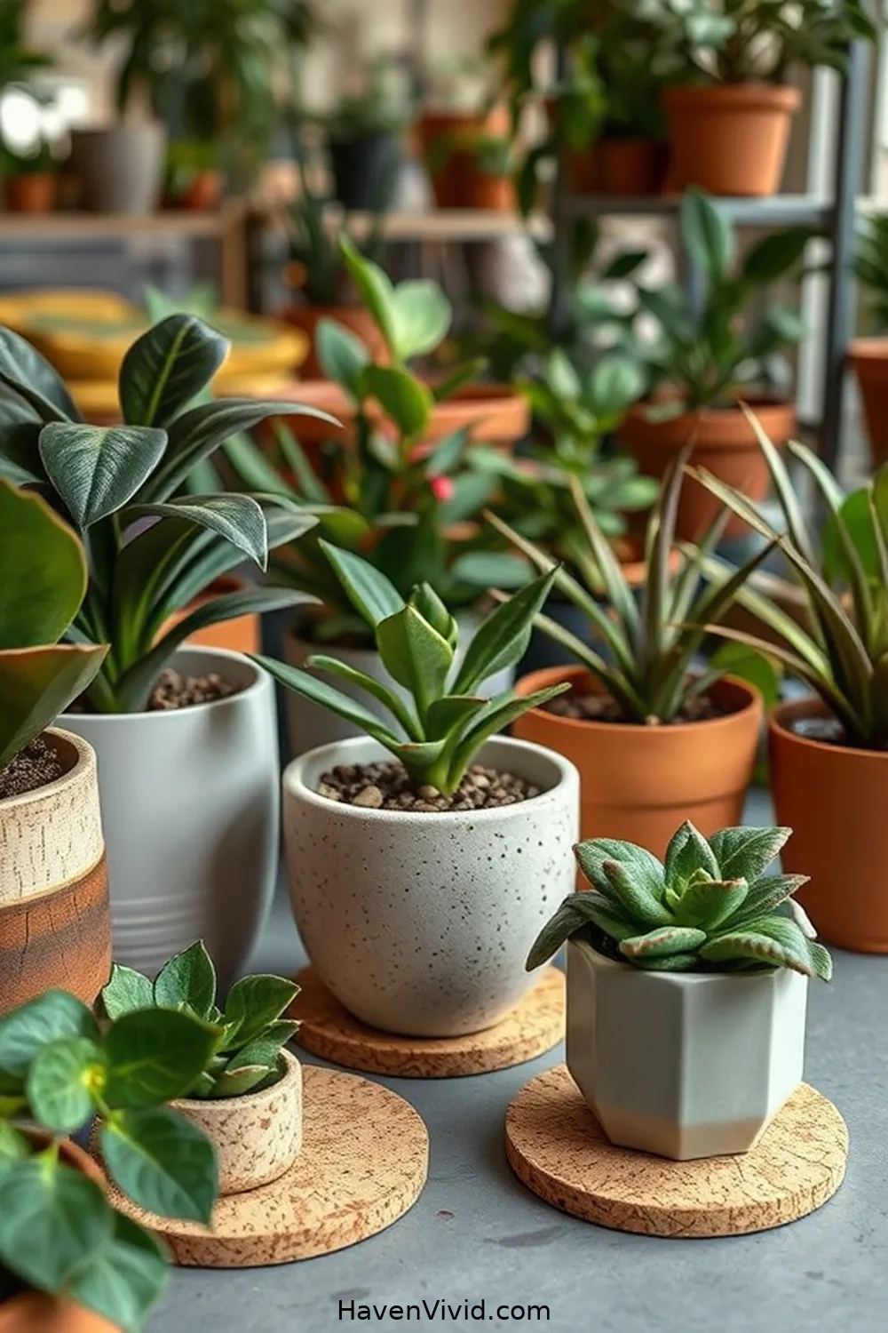 17 Ways of Using Cork in Urban Nursery Designs 4 Cork Coasters for Plant Stands: Versatile Protectors for 17 Ways of Using Cork in Urban Nursery Designs