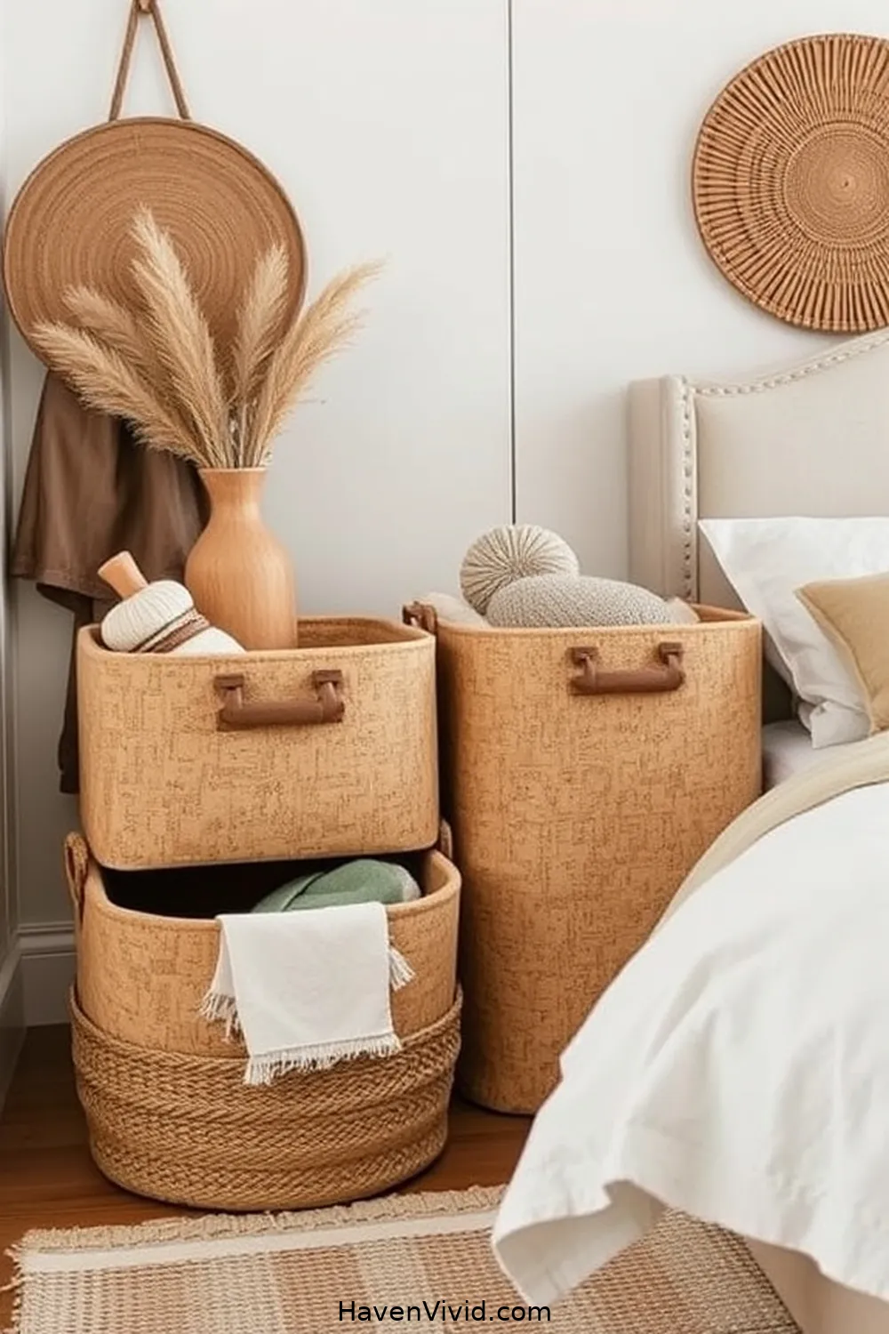 17 Ways of Using Cork in Your Farmhouse Bedroom Decor 13 Cork Storage Baskets for Organization for 17 Ways of Using Cork in Your Farmhouse Bedroom Decor