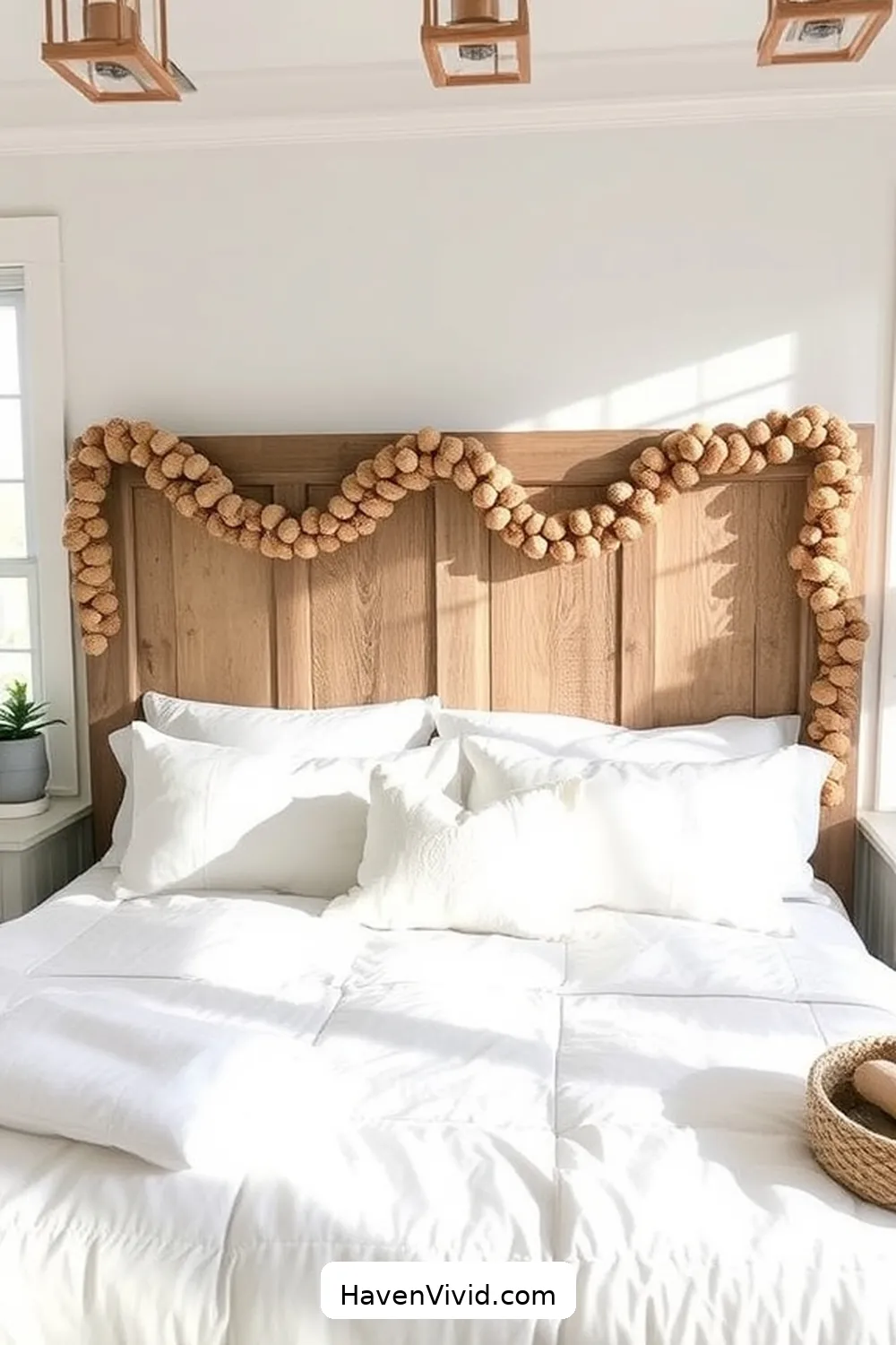 17 Ways of Using Cork in Your Farmhouse Bedroom Decor 18 DIY Cork Garland for Seasonal Decor for 17 Ways of Using Cork in Your Farmhouse Bedroom Decor