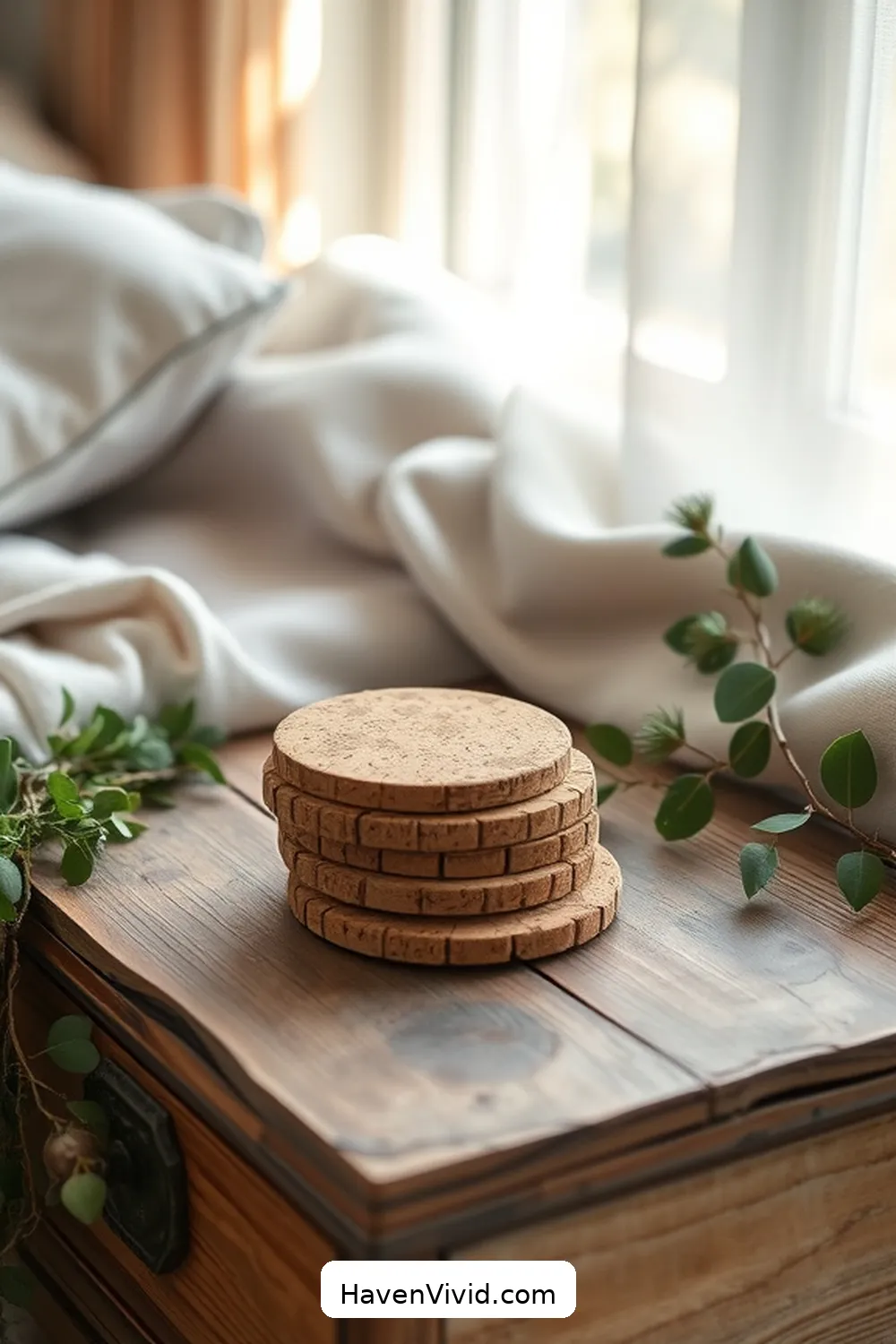17 Ways of Using Cork in Your Farmhouse Bedroom Decor 9 Handmade Cork Coasters for a Rustic Touch for 17 Ways of Using Cork in Your Farmhouse Bedroom Decor