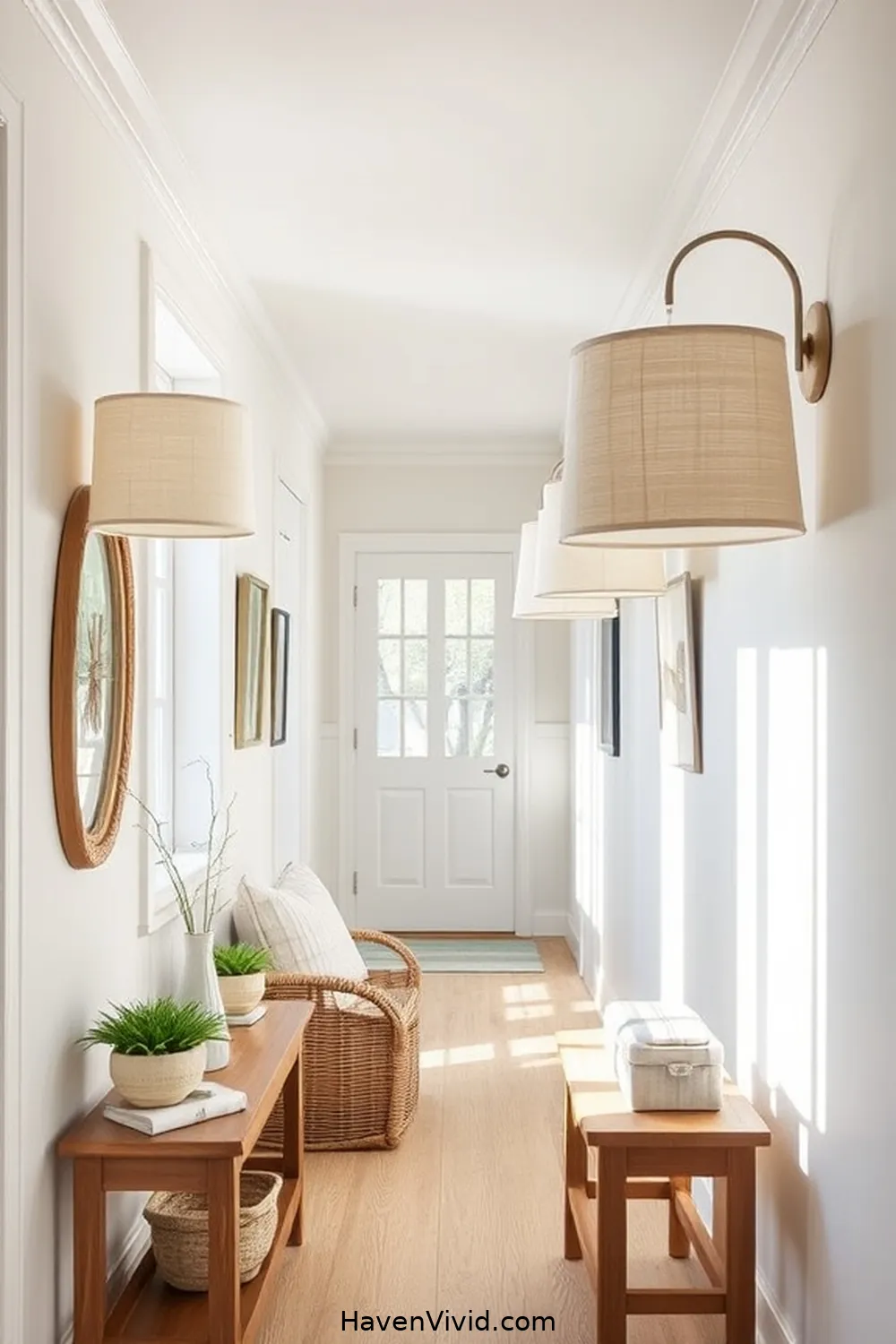 17 Ways to Achieve Coastal Living in Your Hallway Using Organic Cotton 16 Create a Coastal Vibe With Organic Cotton Lampshades for 17 Ways to Achieve Coastal Living in Your Hallway Using Organic Cotton